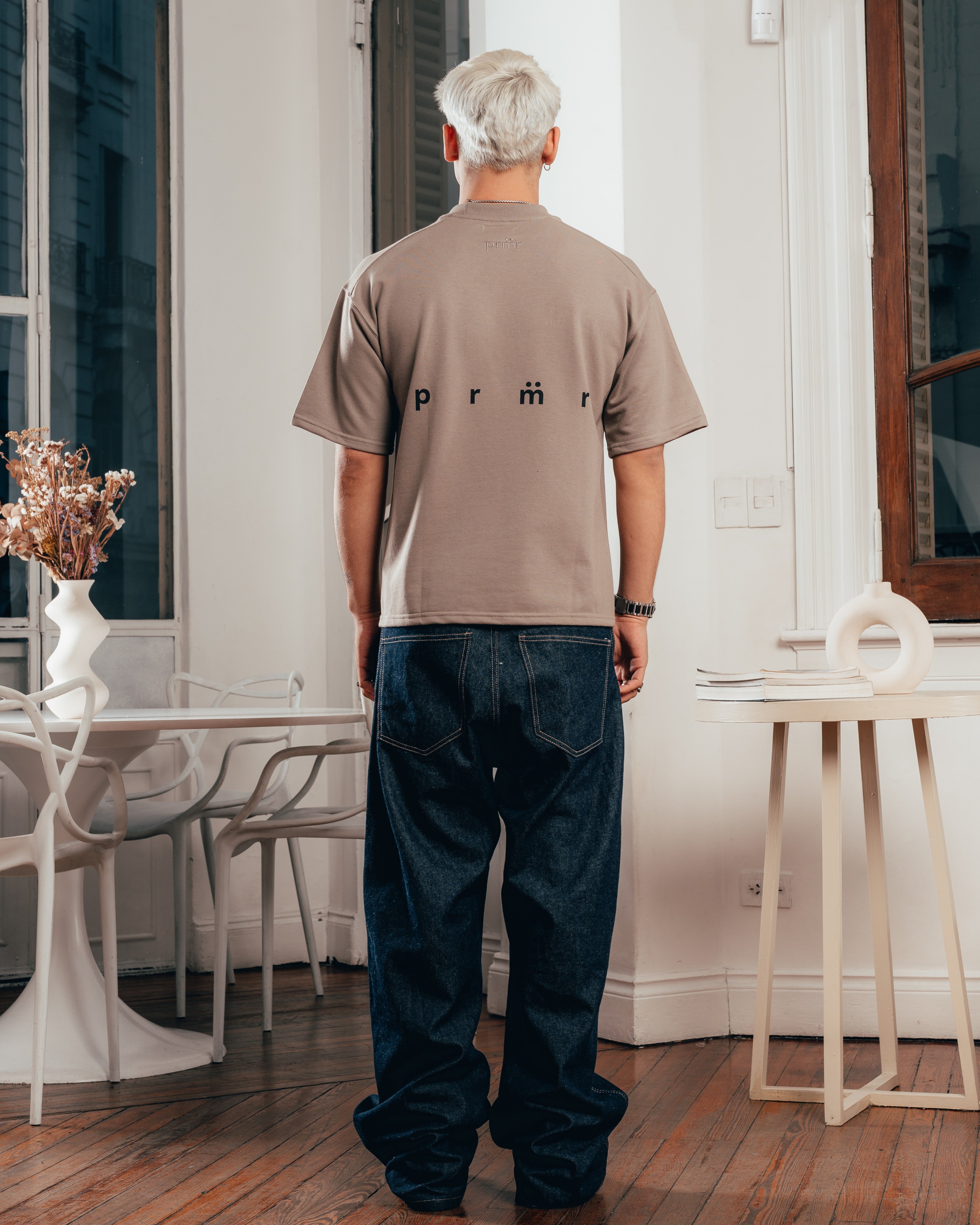 REMERA EXTRA PESADA  SEMIOVER LETTER [ PRIMARI ] VISON
