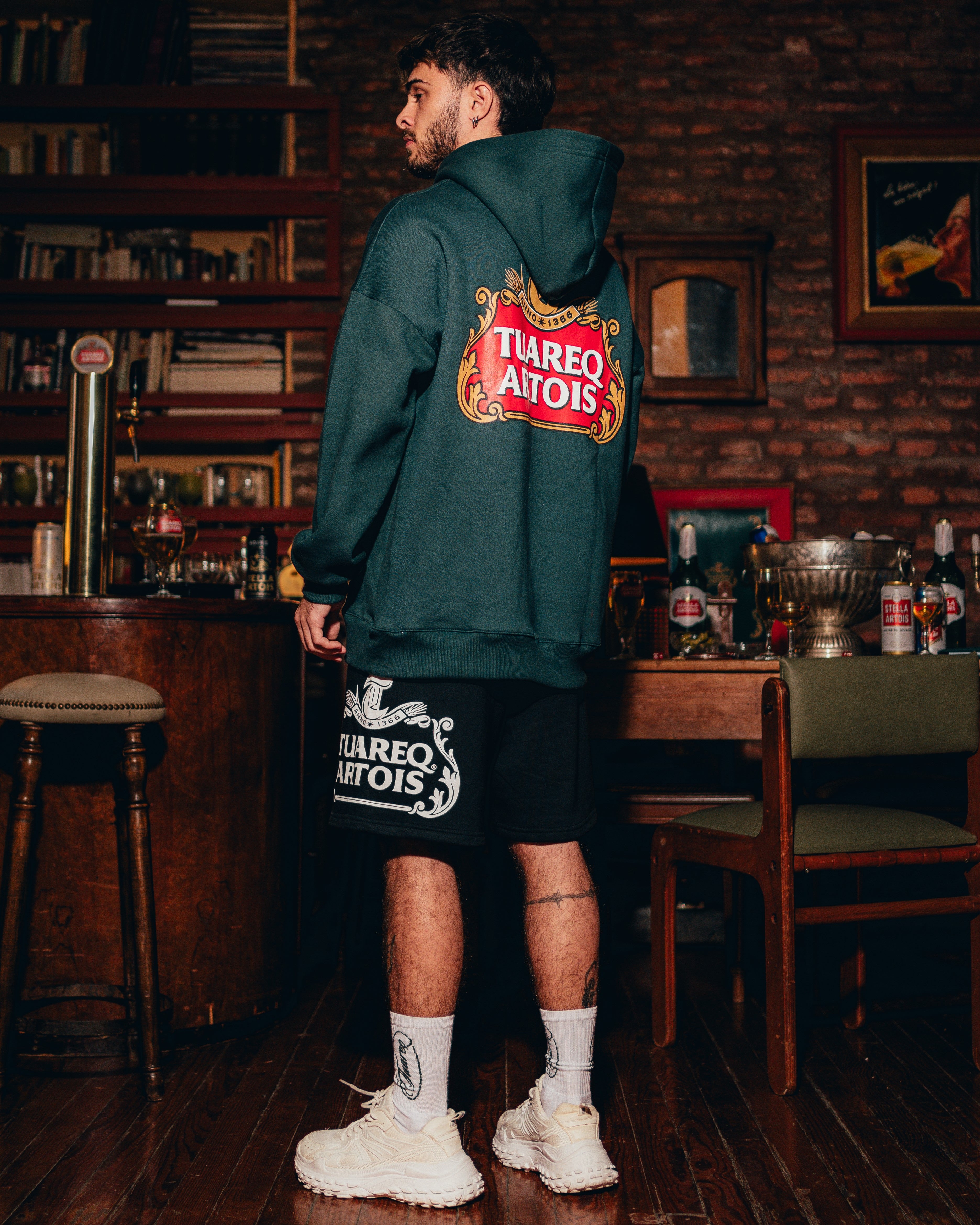 HOODIE PESADO [ STELLA ARTOIS ]  BOTTLE GREEN