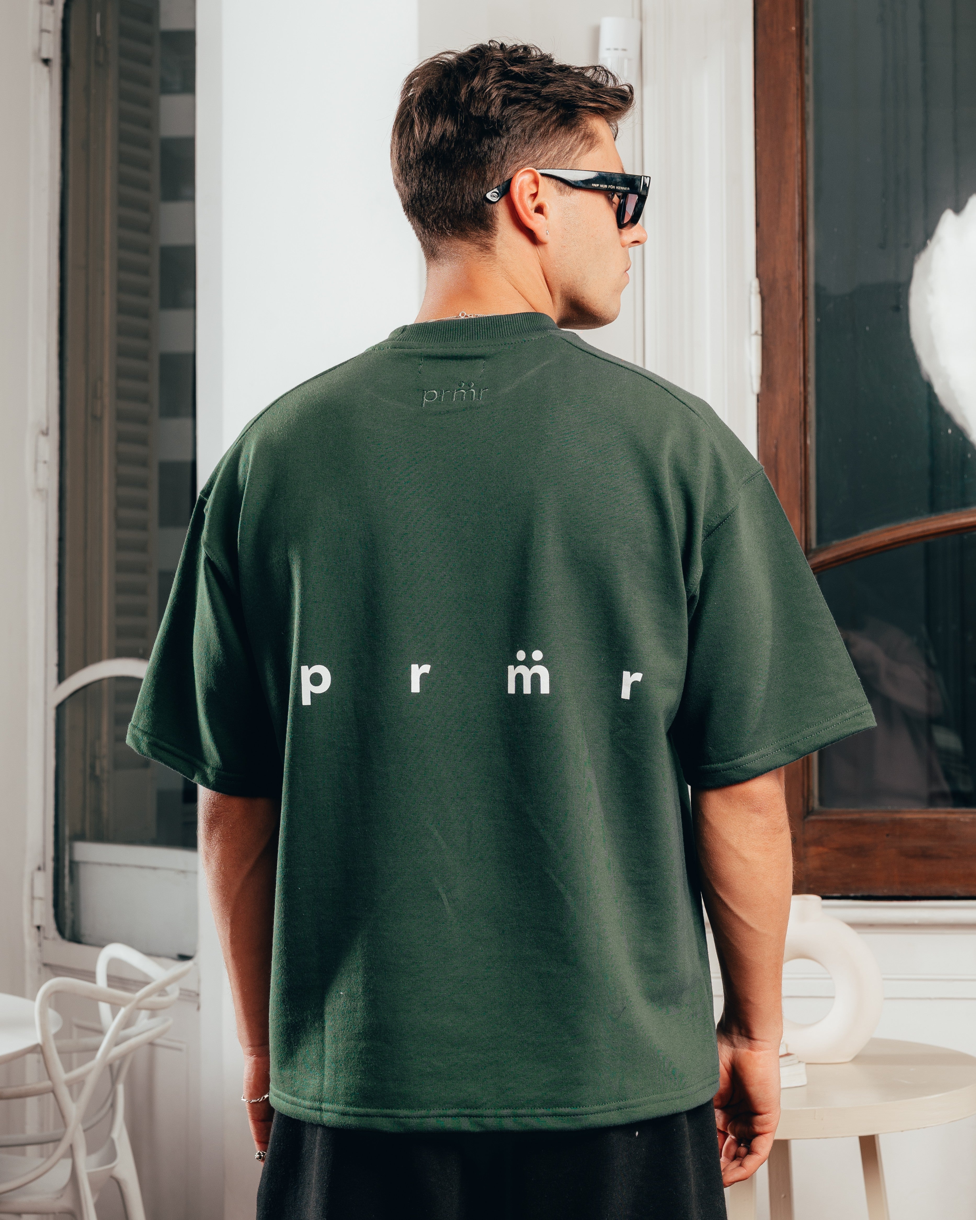 REMERA EXTRA PESADA SEMIOVER LETTER [ PRIMARI ] GREEN