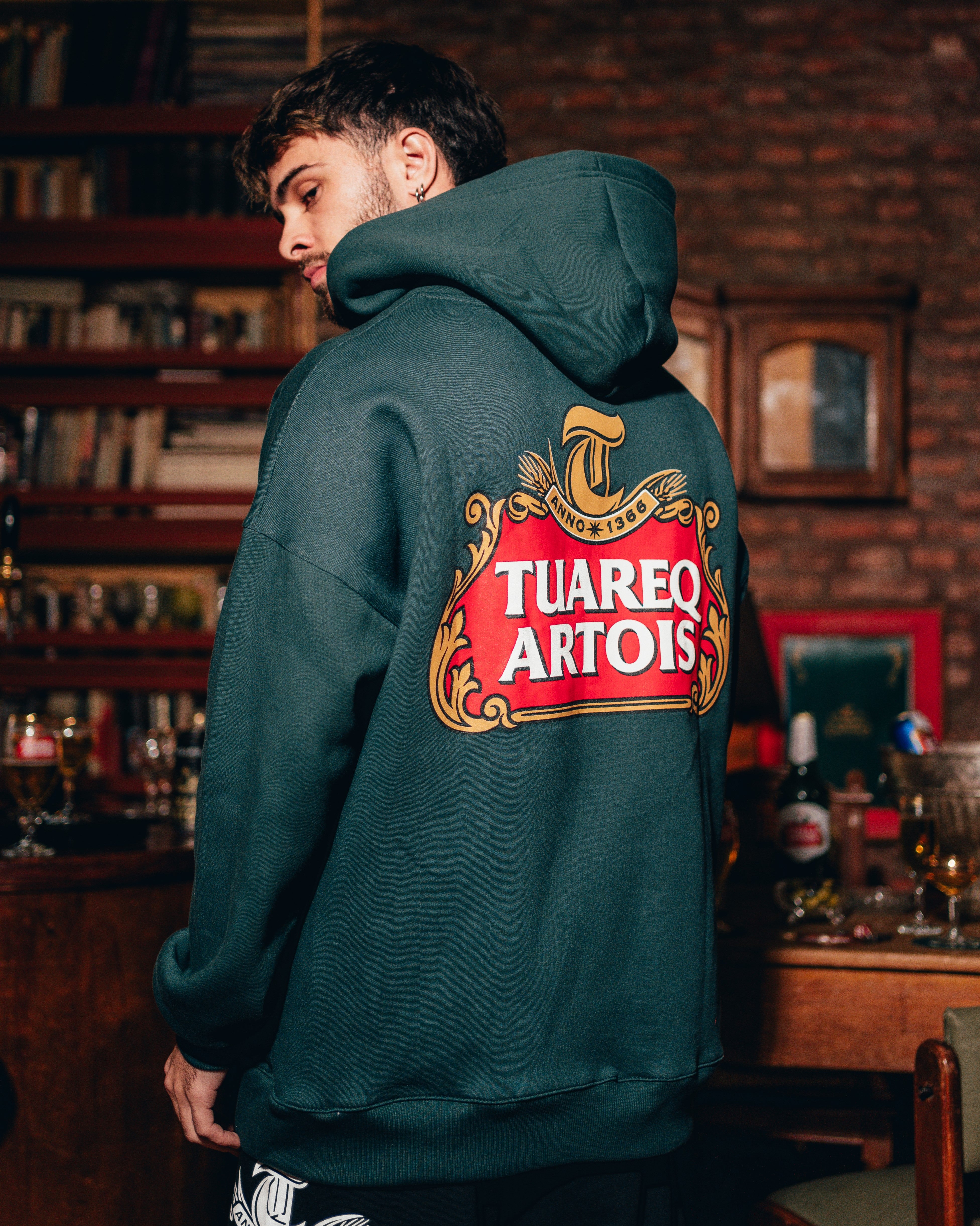 HOODIE PESADO [ STELLA ARTOIS ]  BOTTLE GREEN