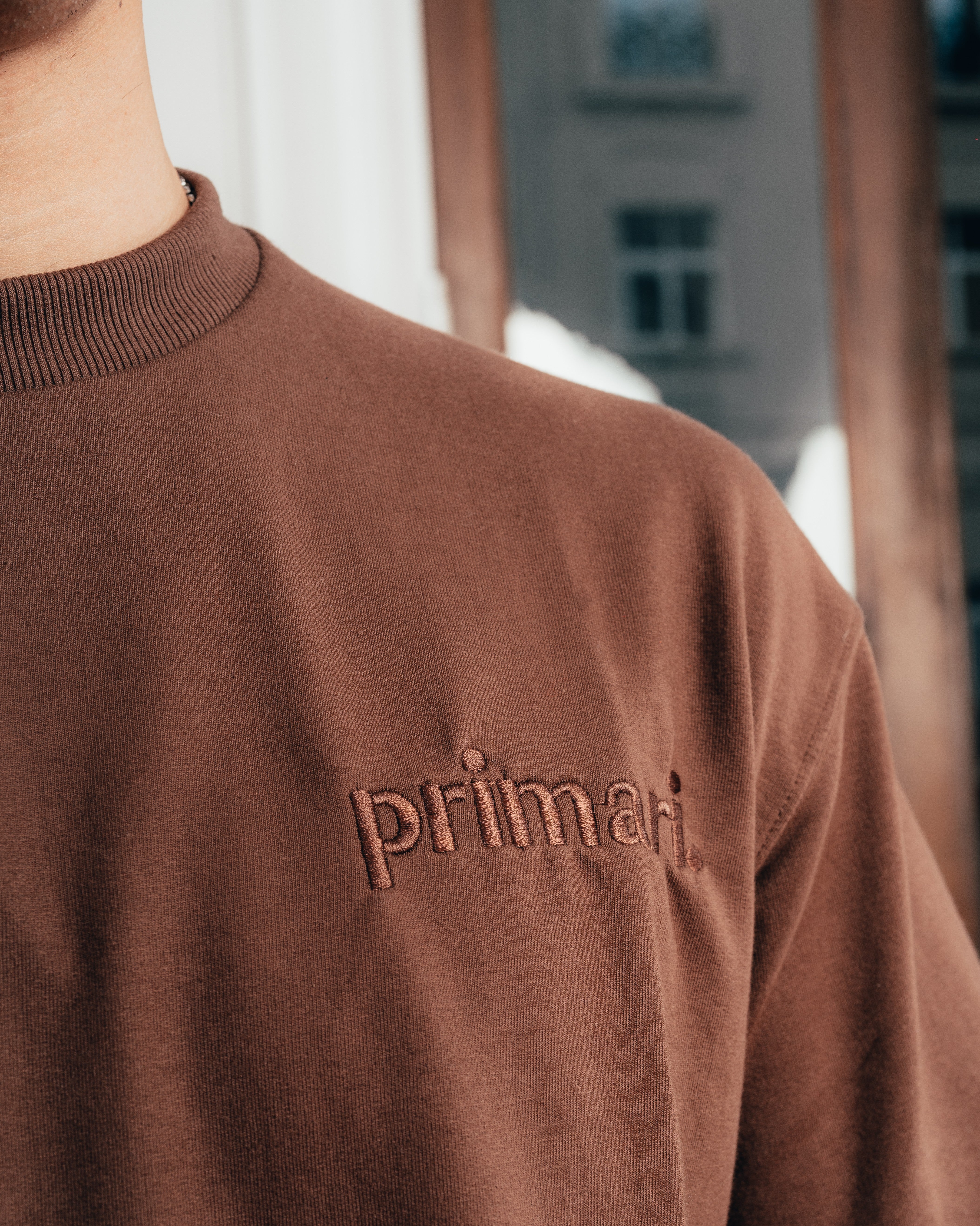 REMERA EXTRA PESADA SEMIOVER [ PRIMARI ] SIMPLE BROWN