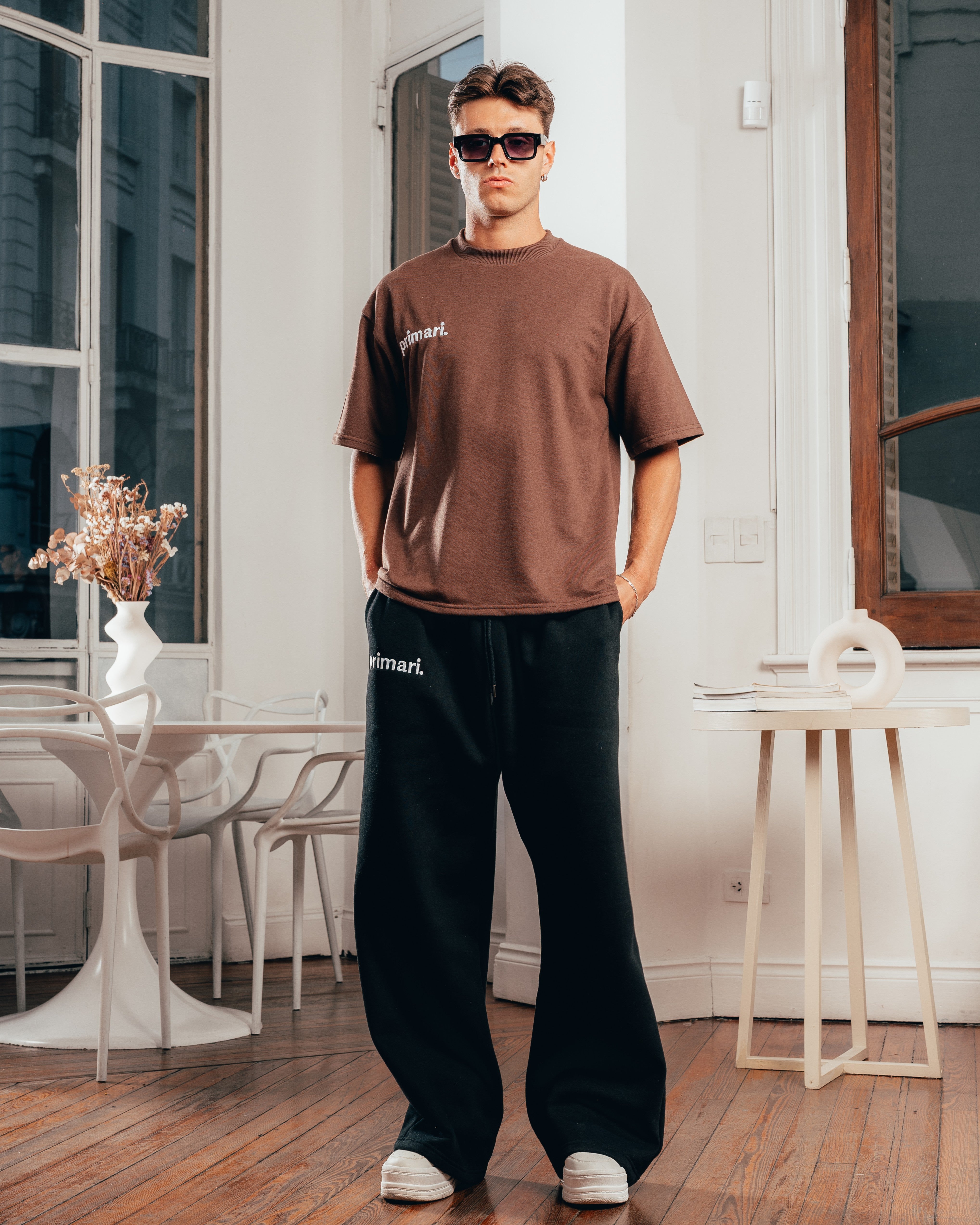 REMERA EXTRA PESADA SEMIOVER LETTER [ PRIMARI ] BROWN