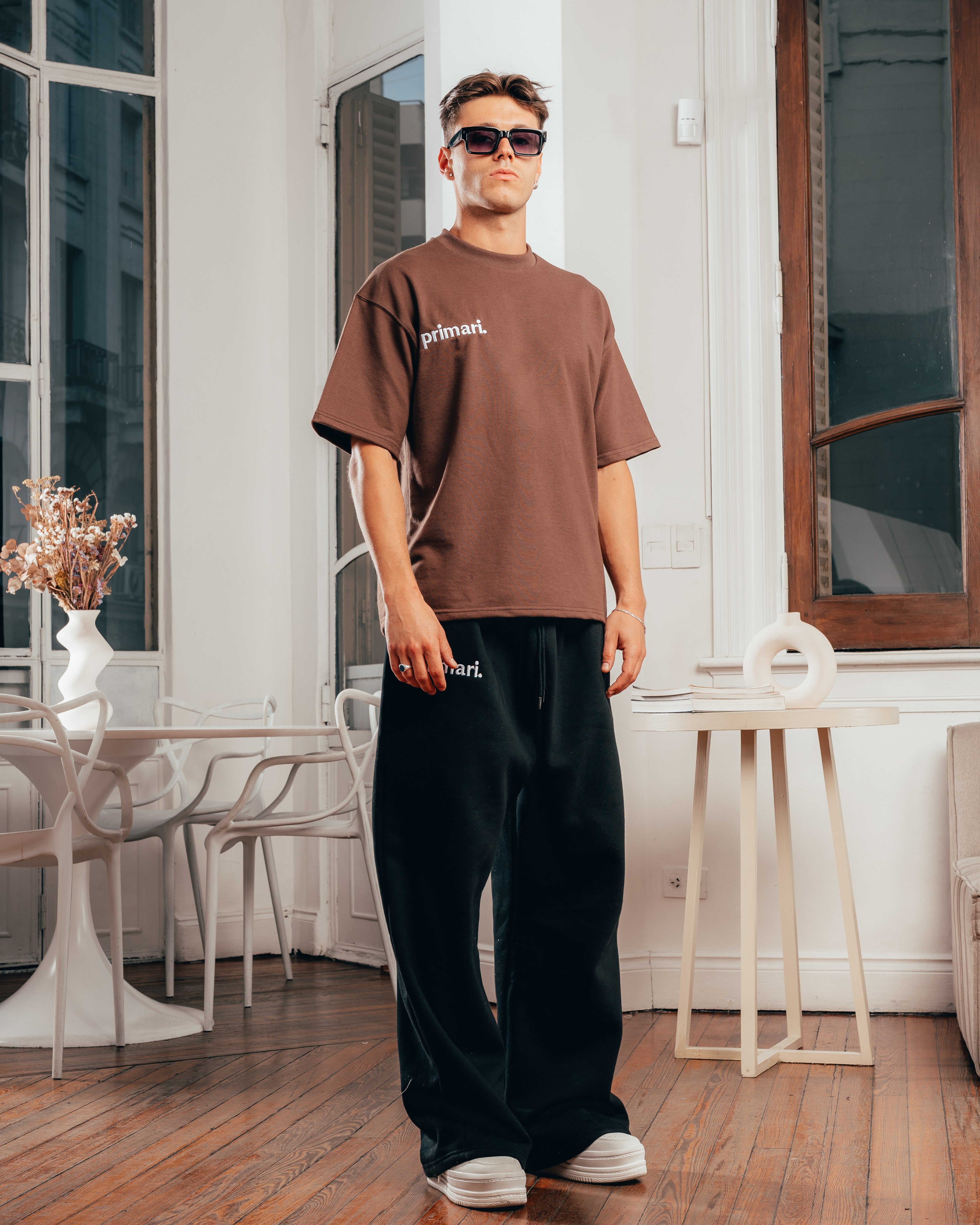 REMERA EXTRA PESADA SEMIOVER LETTER [ PRIMARI ] BROWN