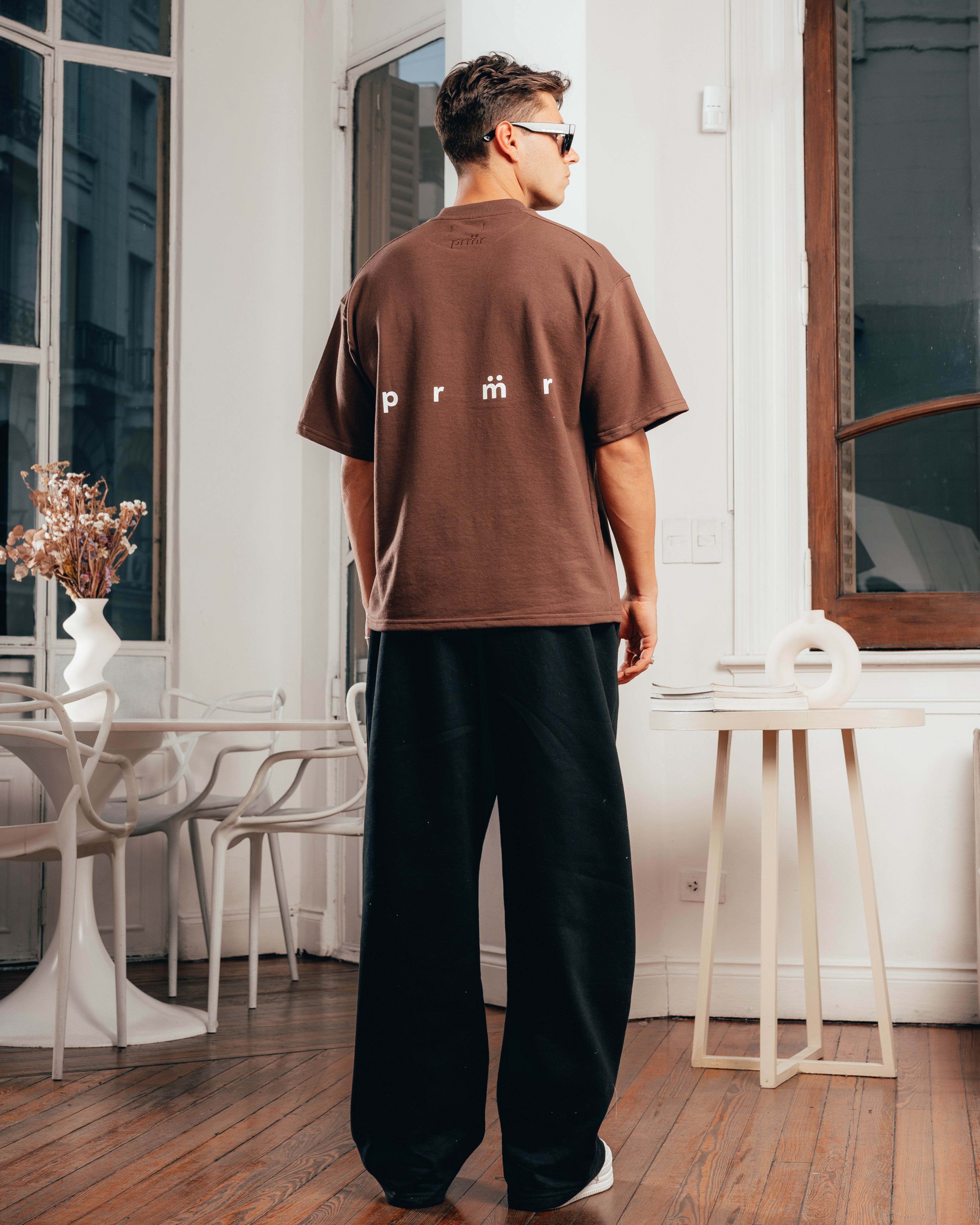 REMERA EXTRA PESADA SEMIOVER LETTER [ PRIMARI ] BROWN