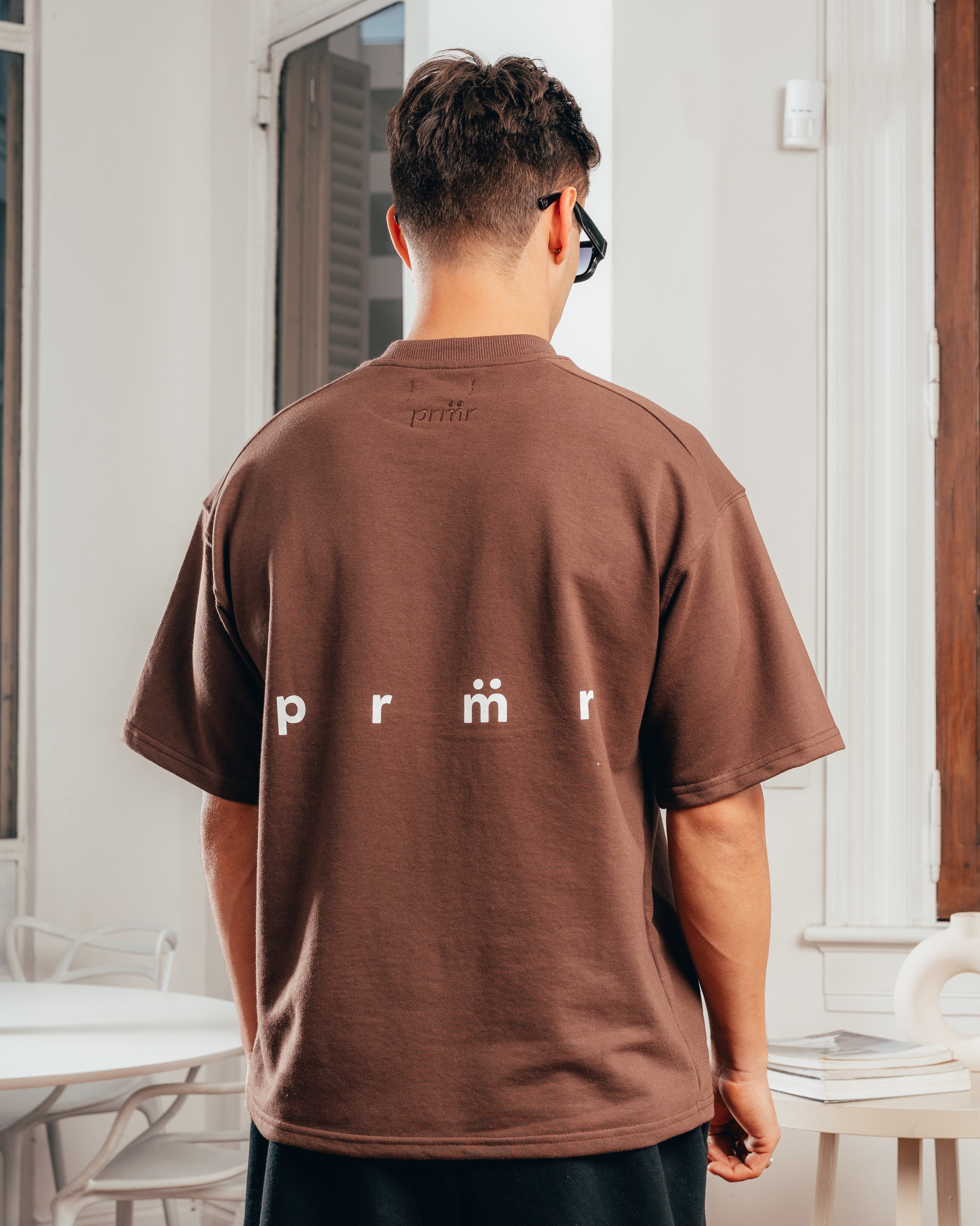 REMERA EXTRA PESADA SEMIOVER LETTER [ PRIMARI ] BROWN