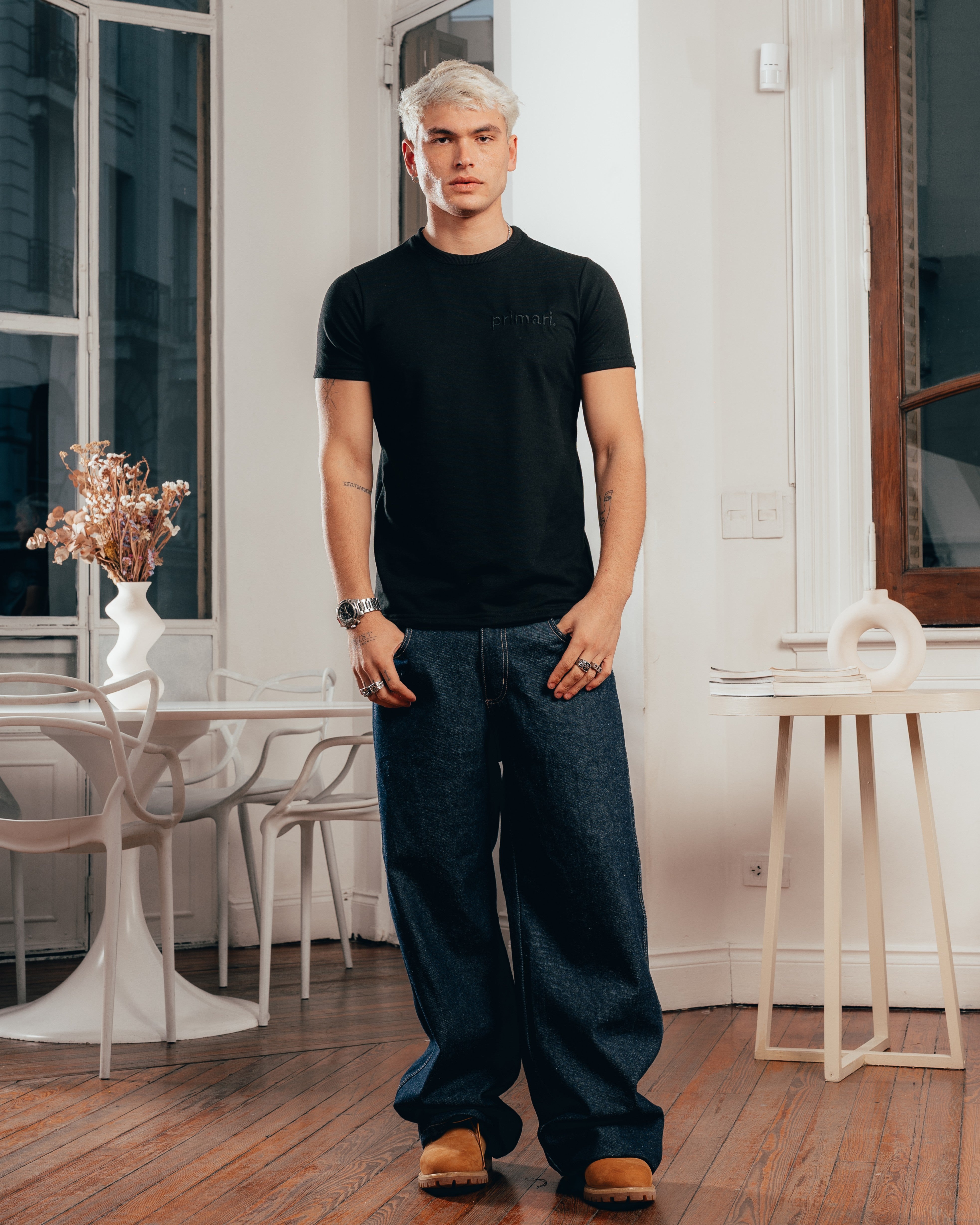 REMERA REGULAR FIT [ PRIMARI ] BLACK