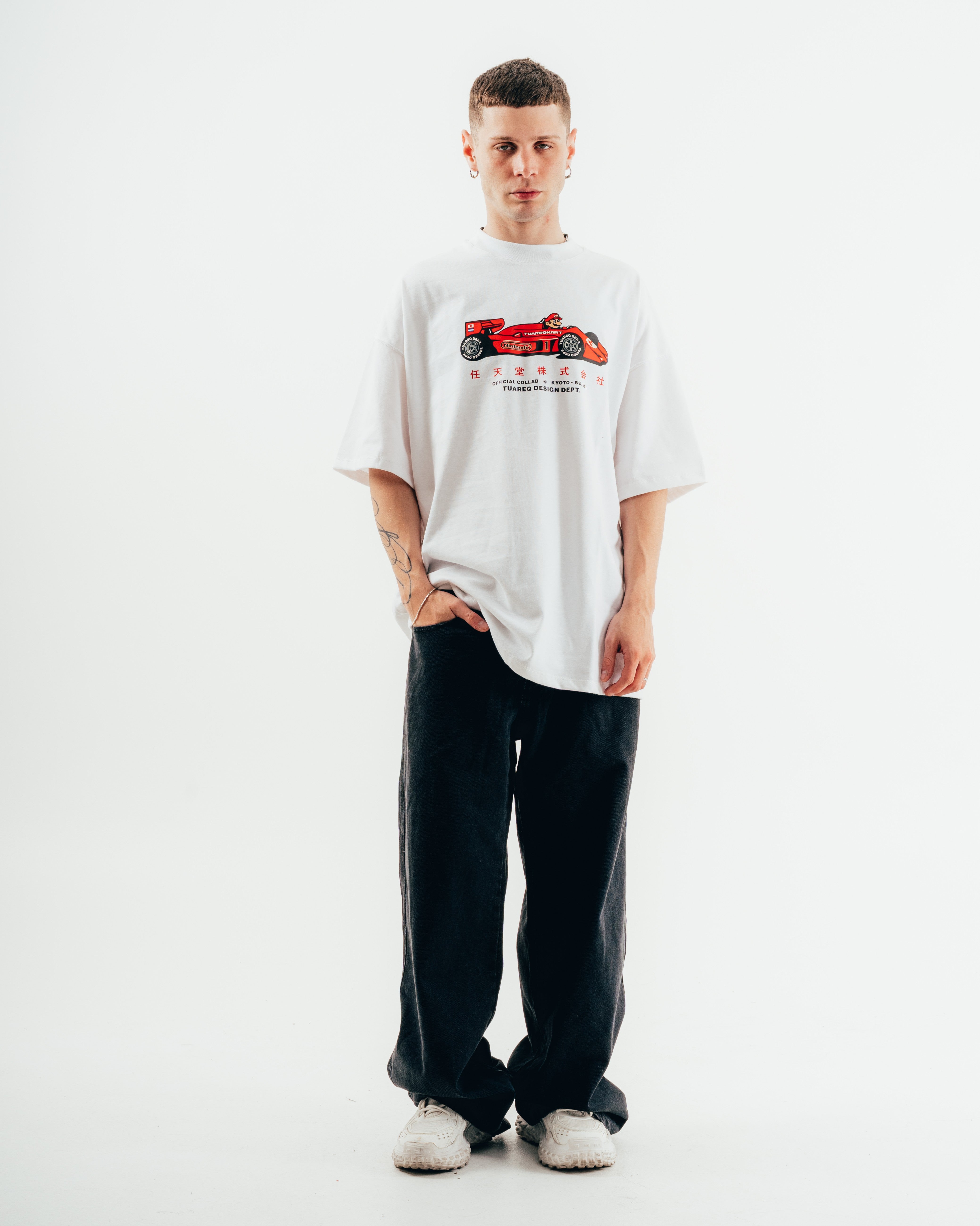 REMERA OVERSIZED [ NINTENDO ] MARIO KART WHITE