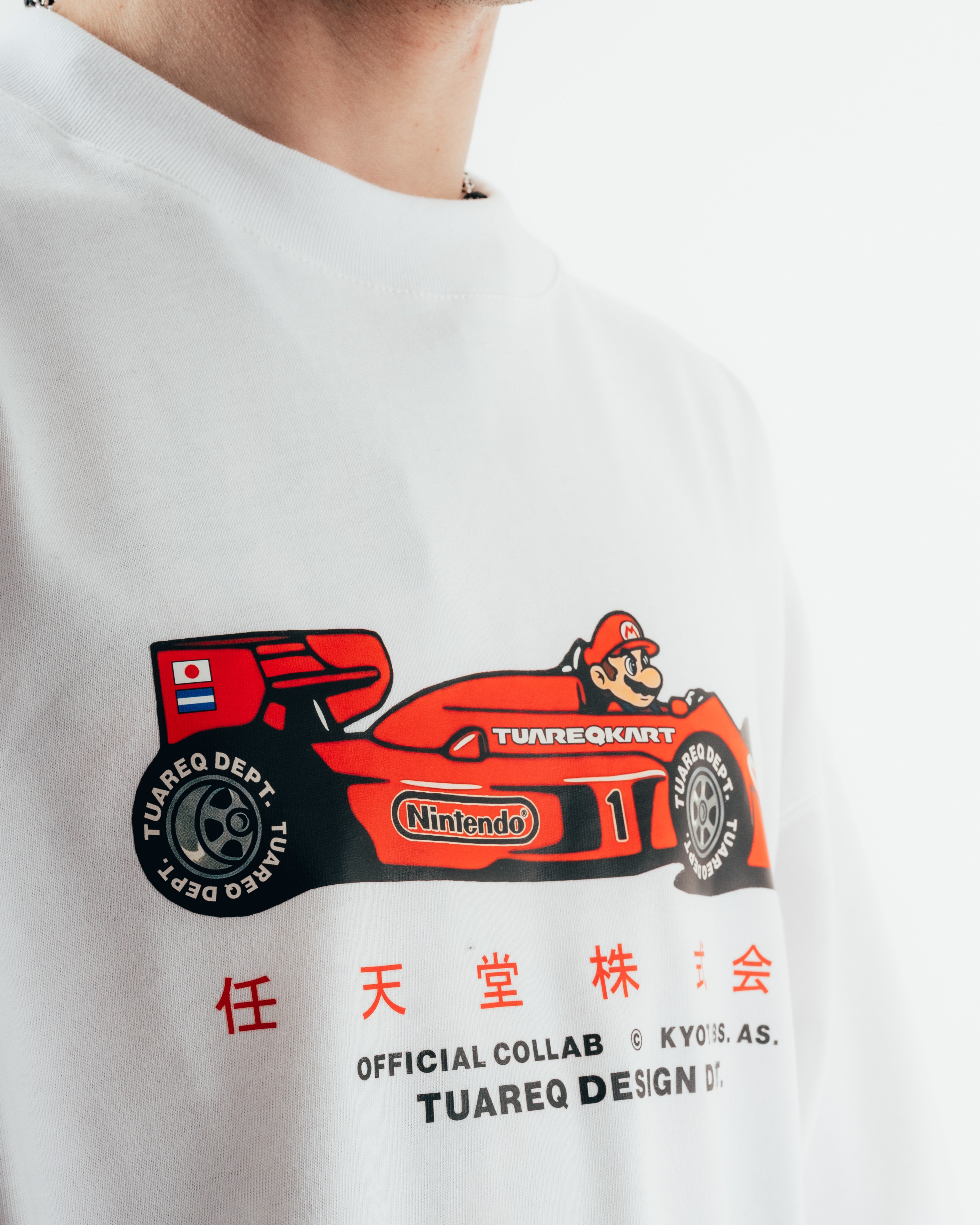 REMERA OVERSIZED [ NINTENDO ] MARIO KART WHITE
