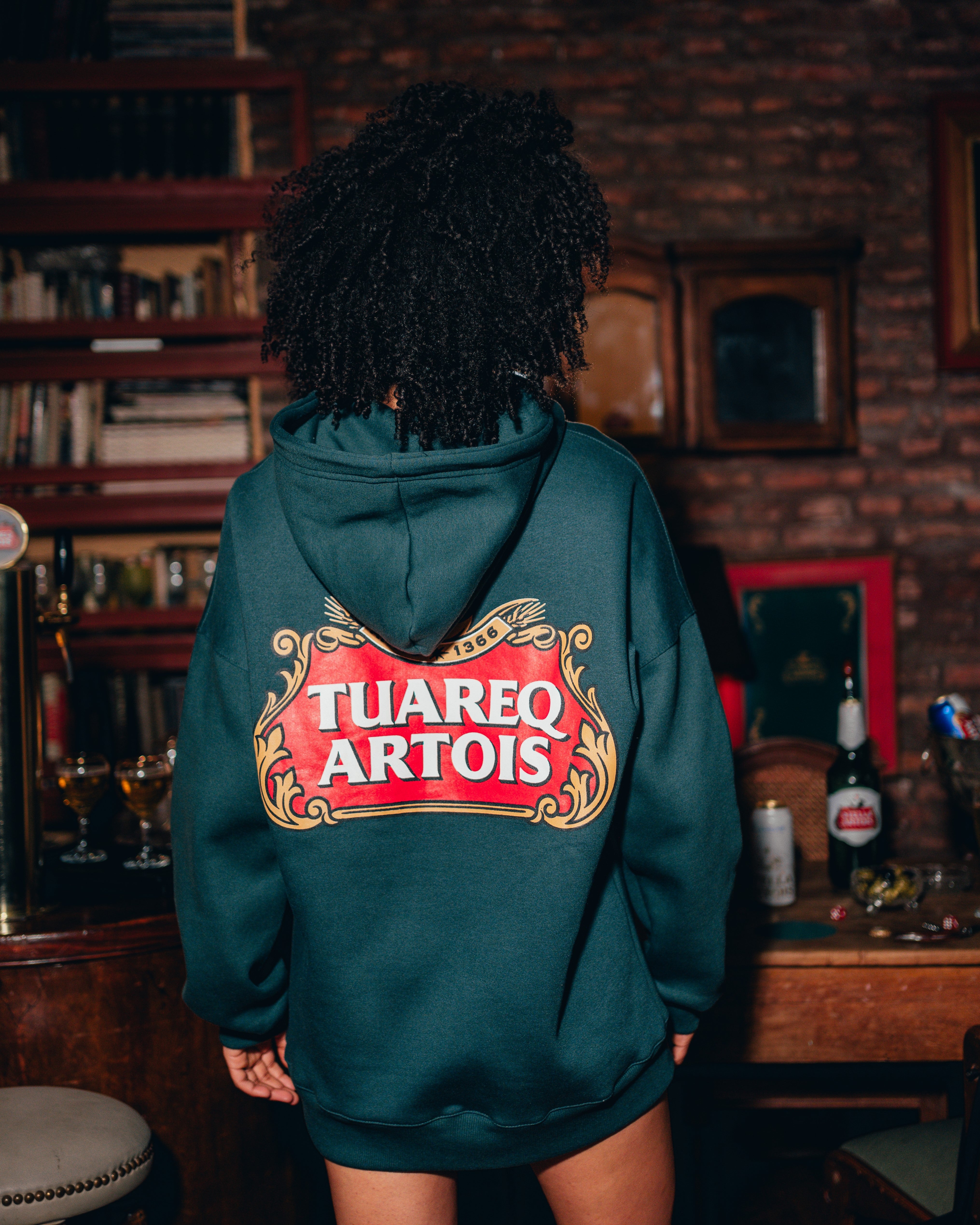 HOODIE PESADO [ STELLA ARTOIS ]  BOTTLE GREEN