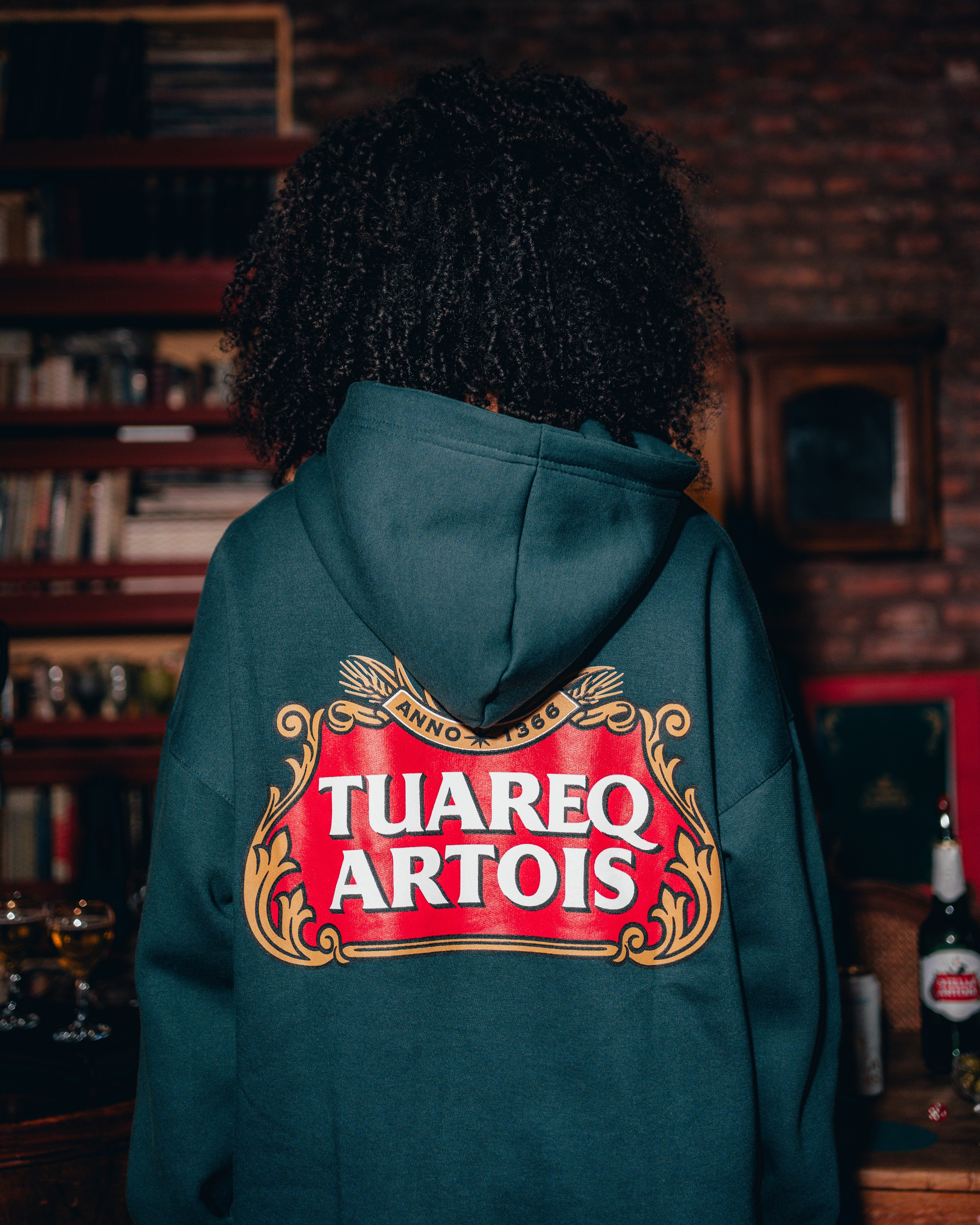 HOODIE PESADO [ STELLA ARTOIS ]  BOTTLE GREEN