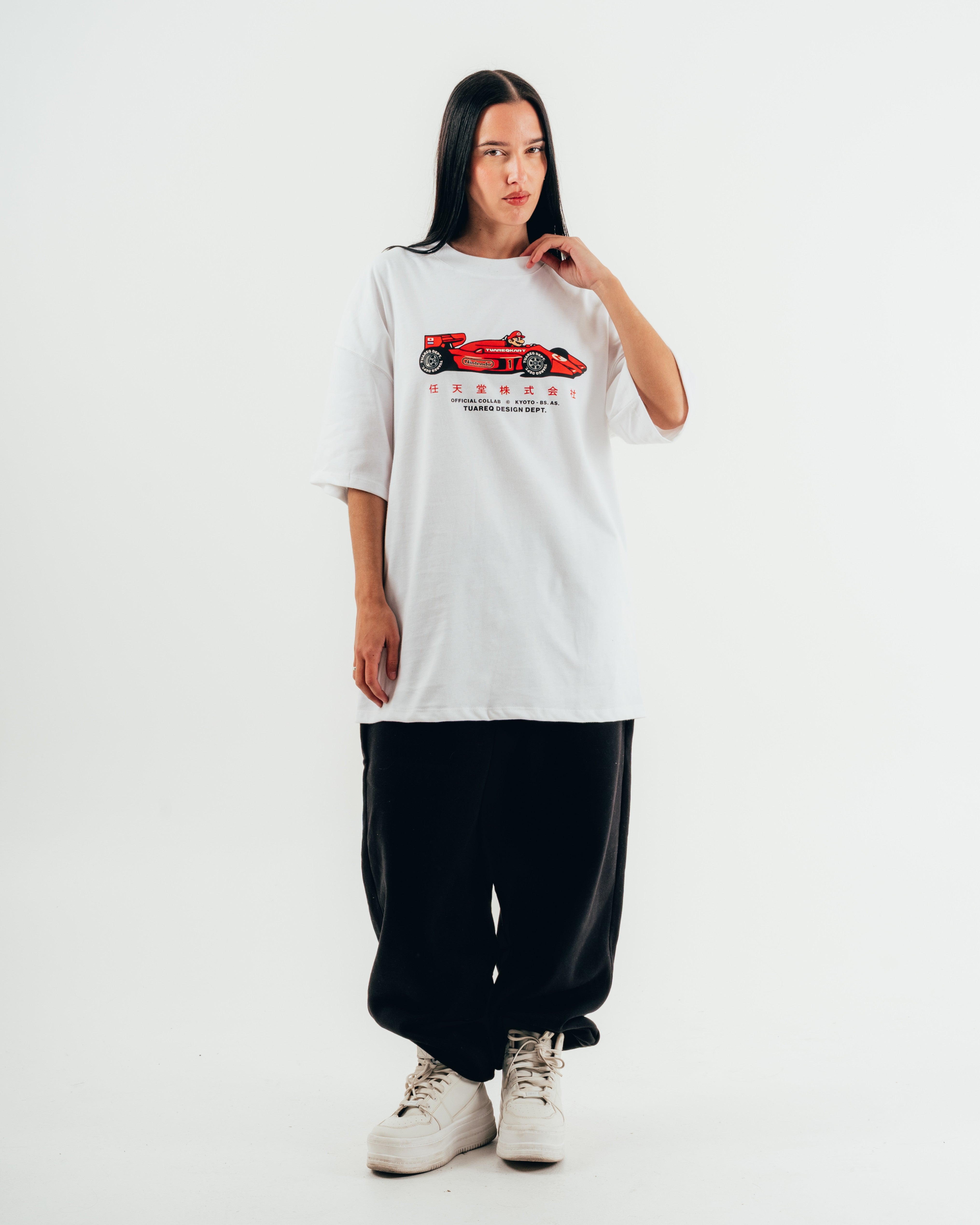 REMERA OVERSIZED [ NINTENDO ] MARIO KART WHITE