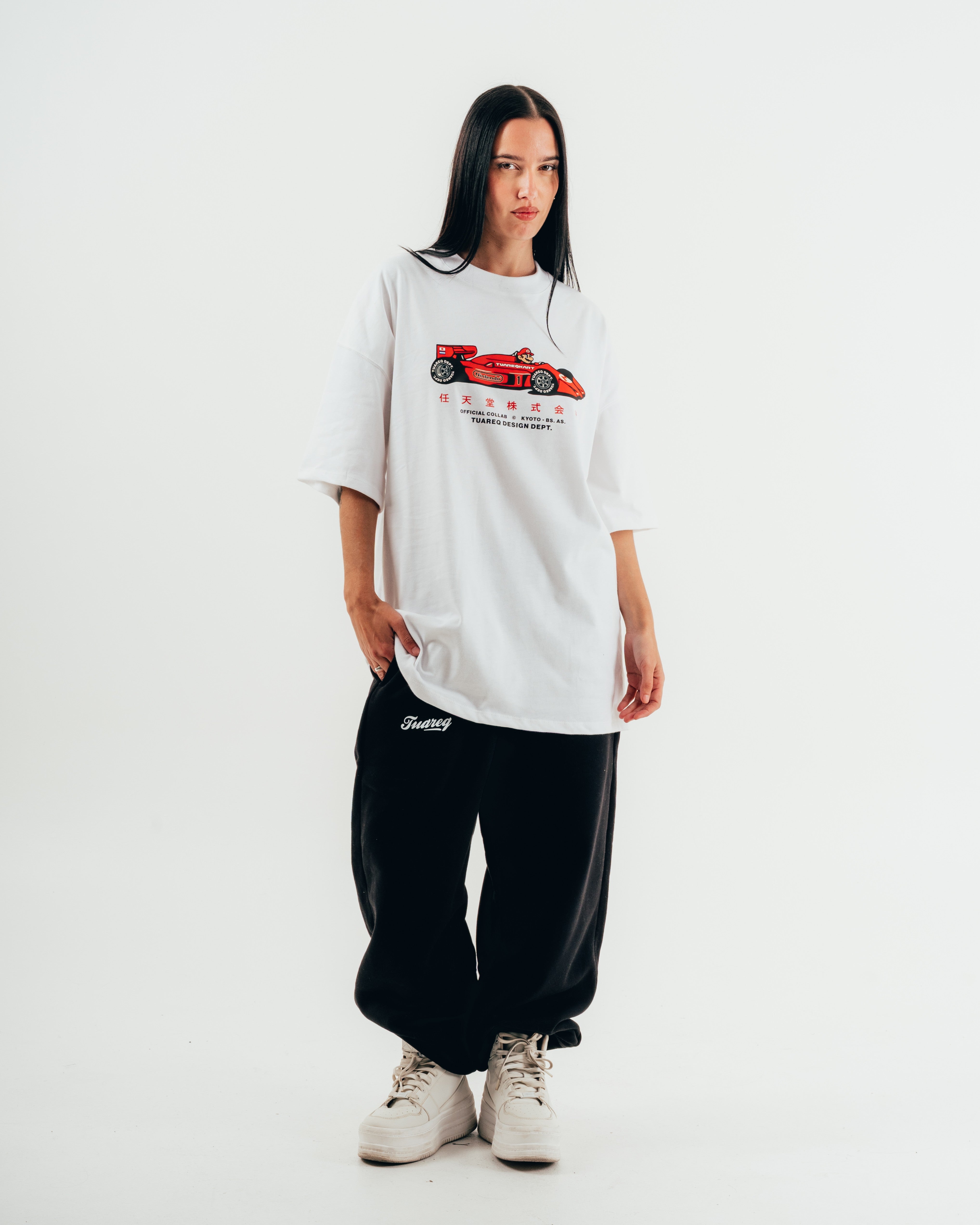 REMERA OVERSIZED [ NINTENDO ] MARIO KART WHITE