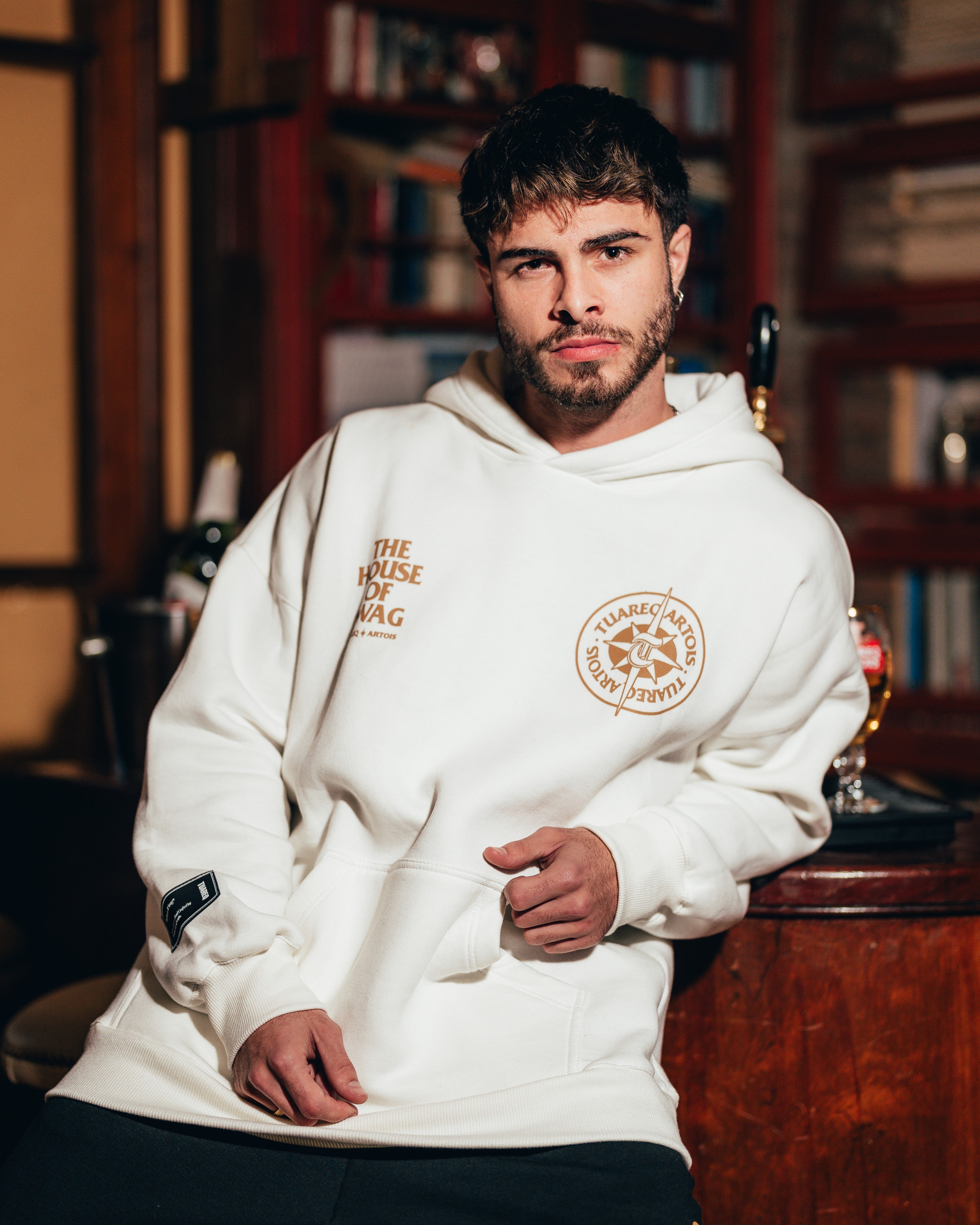 HOODIE PESADO [ STELLA ARTOIS ] PEARL WHITE