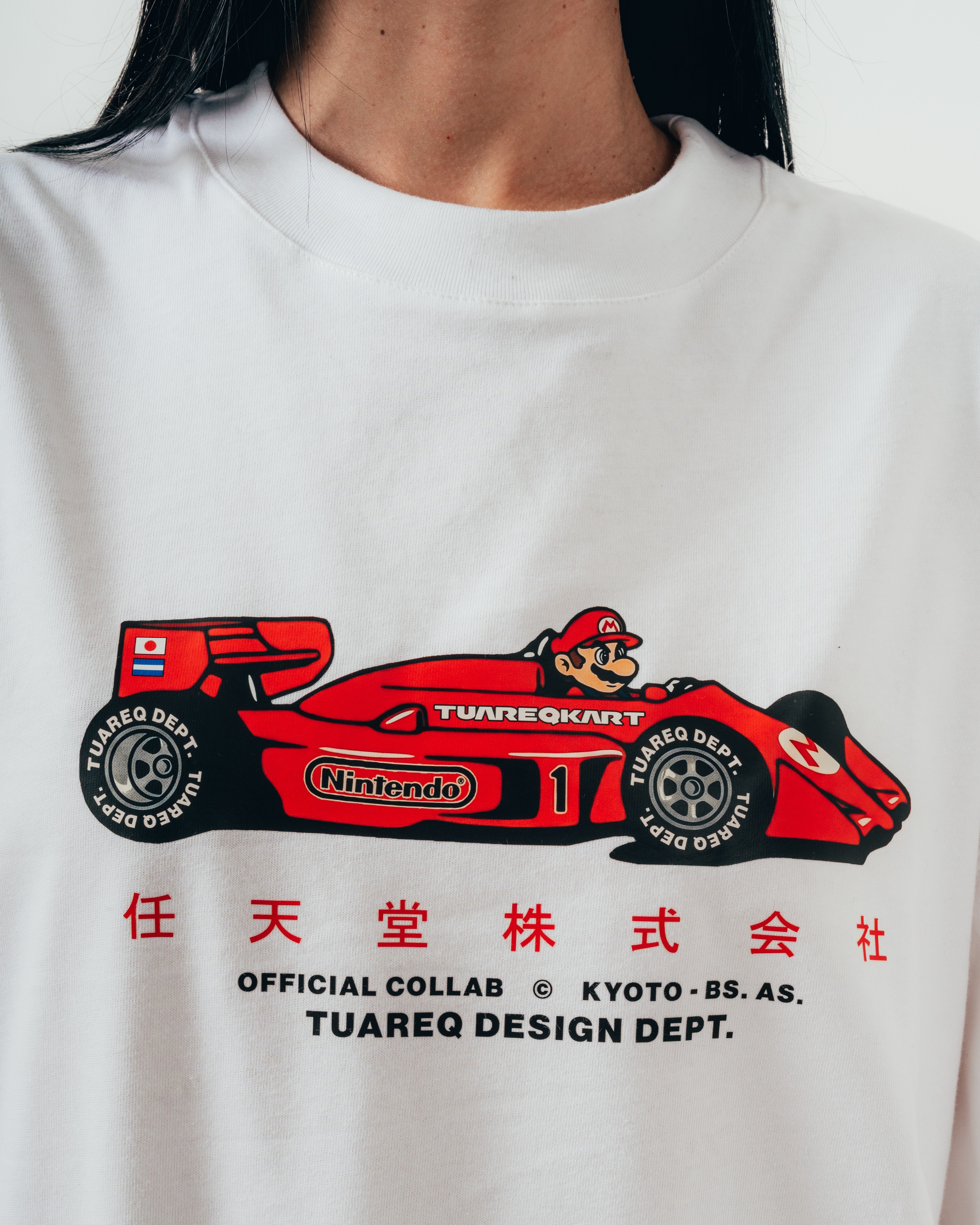 REMERA OVERSIZED [ NINTENDO ] MARIO KART WHITE