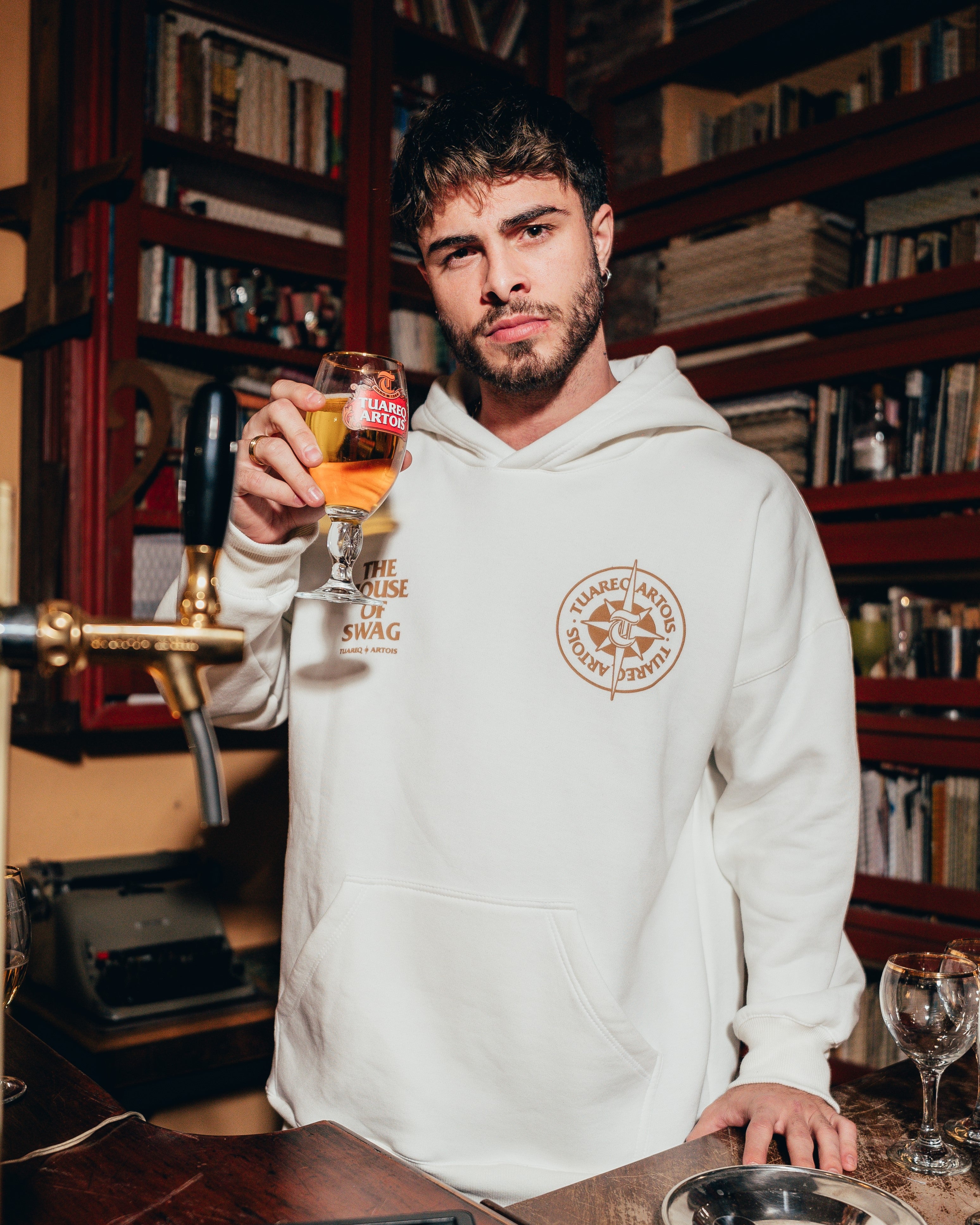 HOODIE PESADO [ STELLA ARTOIS ] PEARL WHITE