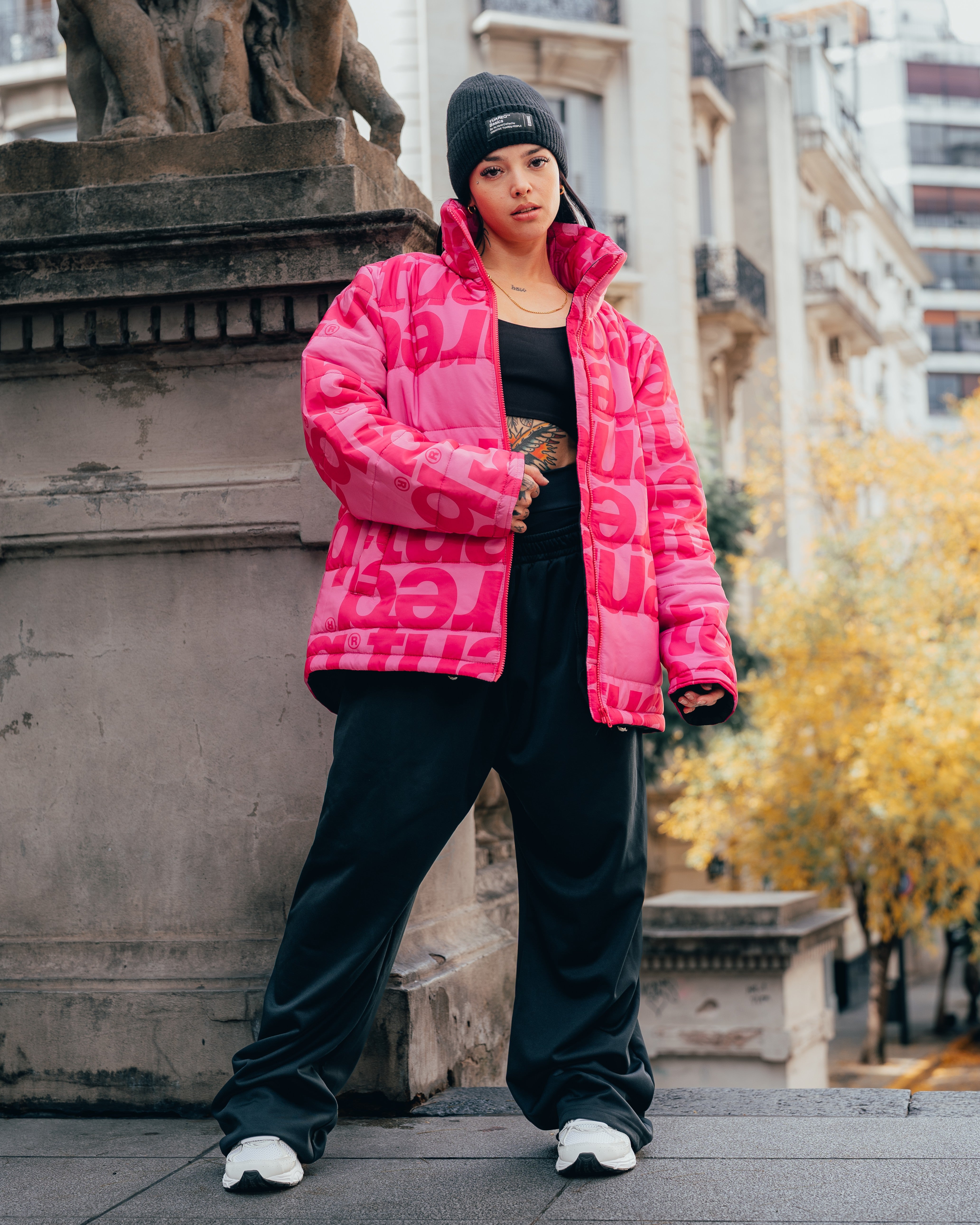 CAMPERA PUFFER [ TUAREQ ] MONOGRAMA PINK