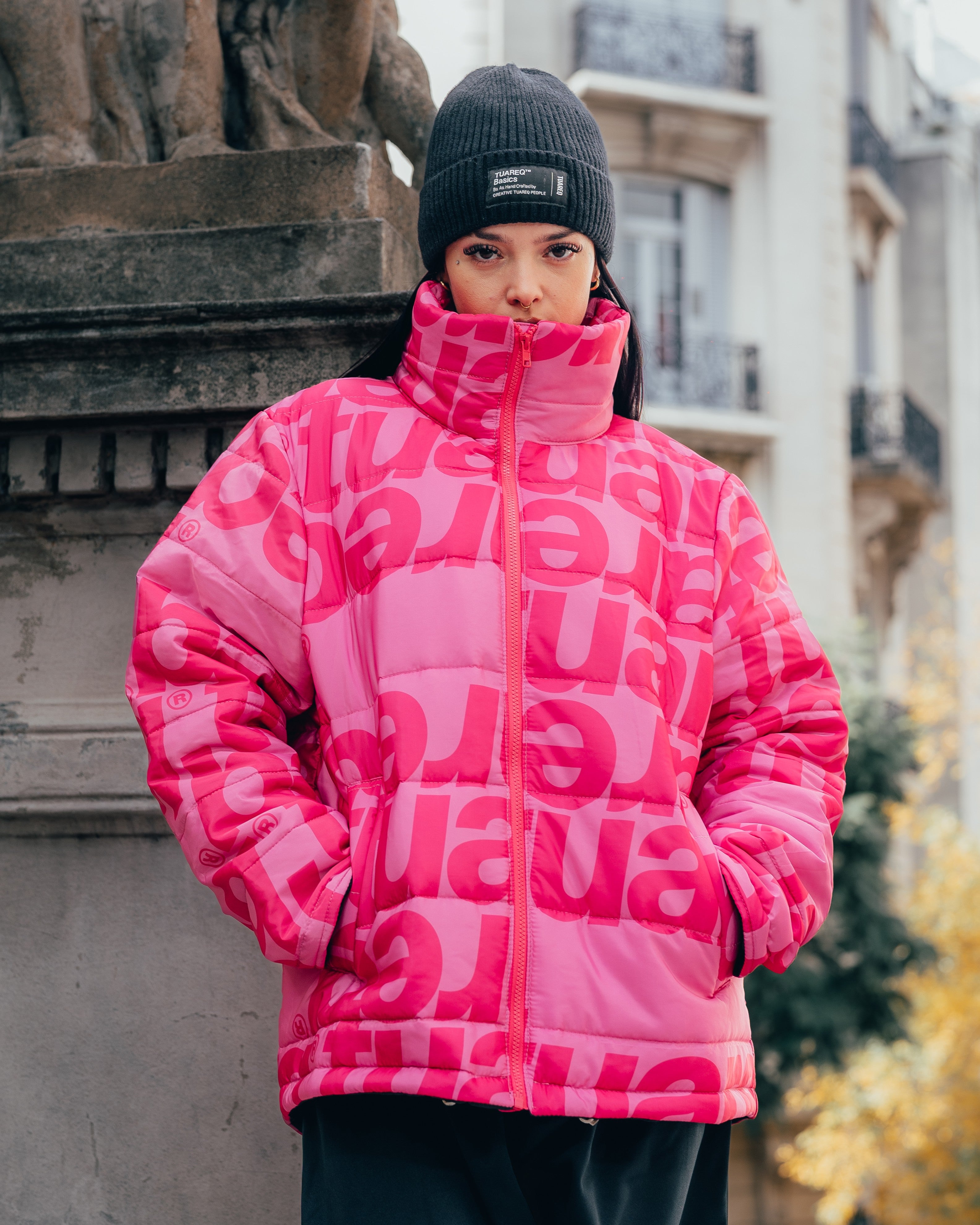 CAMPERA PUFFER [ TUAREQ ] MONOGRAMA PINK