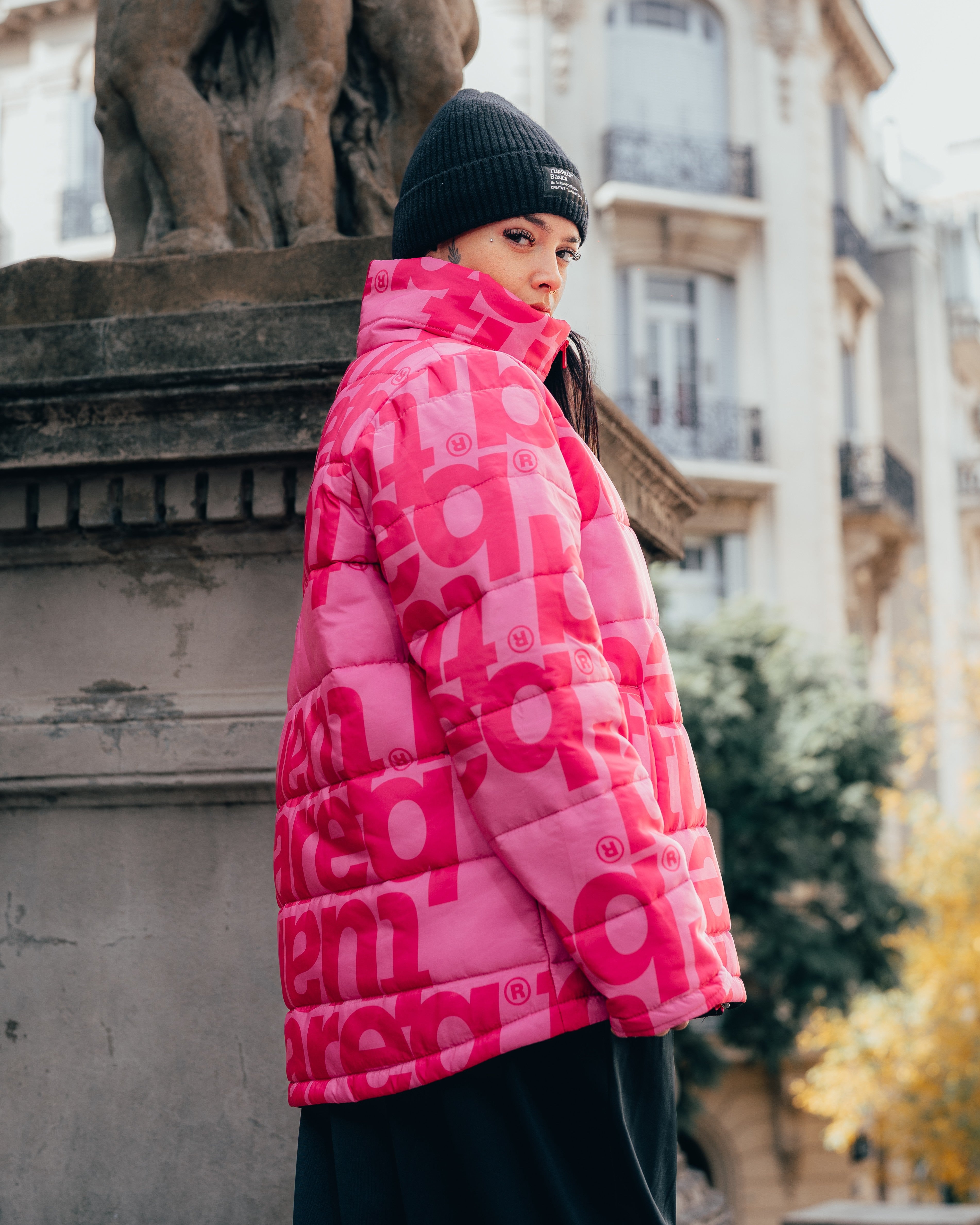 CAMPERA PUFFER [ TUAREQ ] MONOGRAMA PINK
