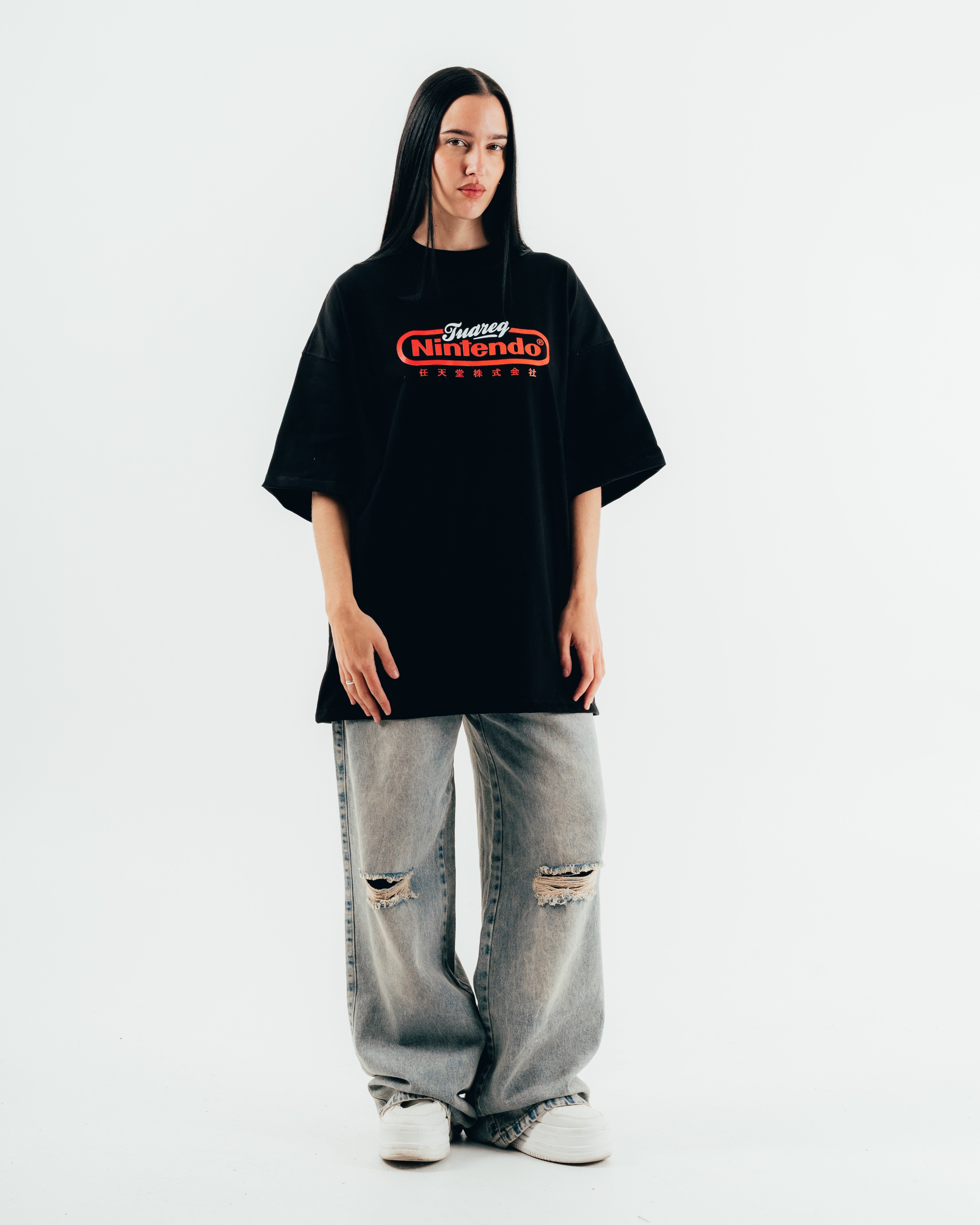 REMERA OVERSIZED [ NINTENDO ] CLUB BLACK