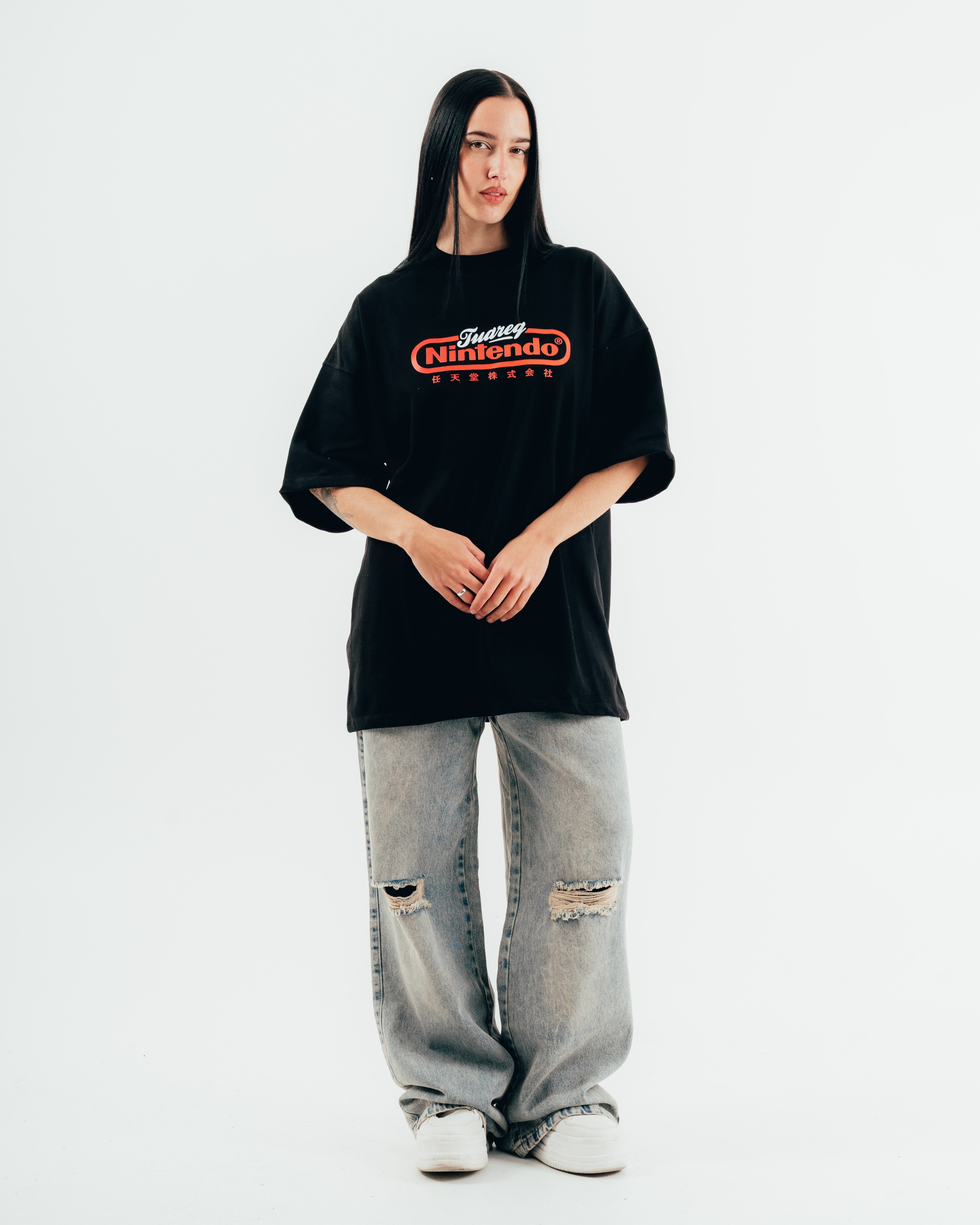 REMERA OVERSIZED [ NINTENDO ] CLUB BLACK
