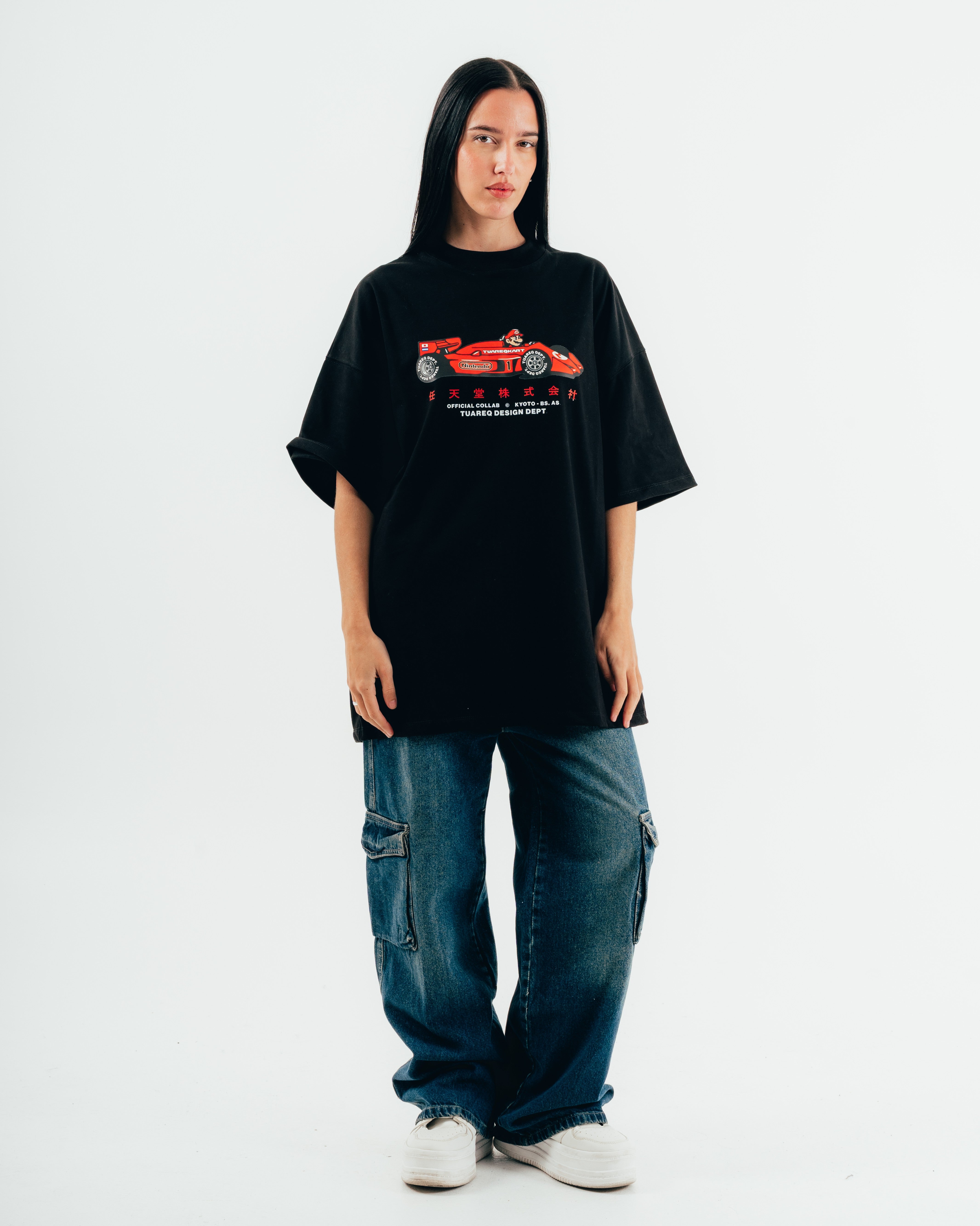 REMERA OVERSIZED [ NINTENDO ] MARIO KART BLACK