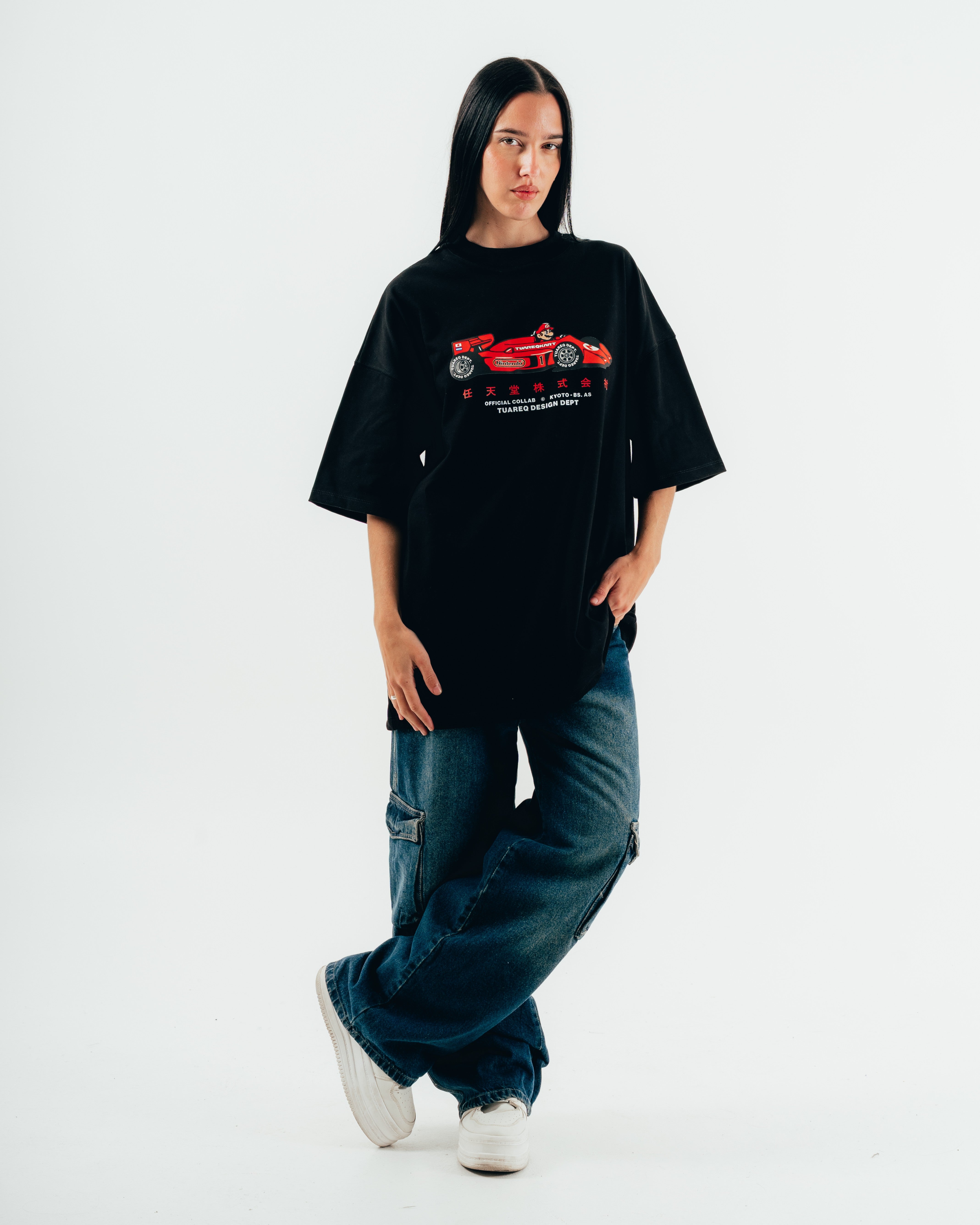 REMERA OVERSIZED [ NINTENDO ] MARIO KART BLACK