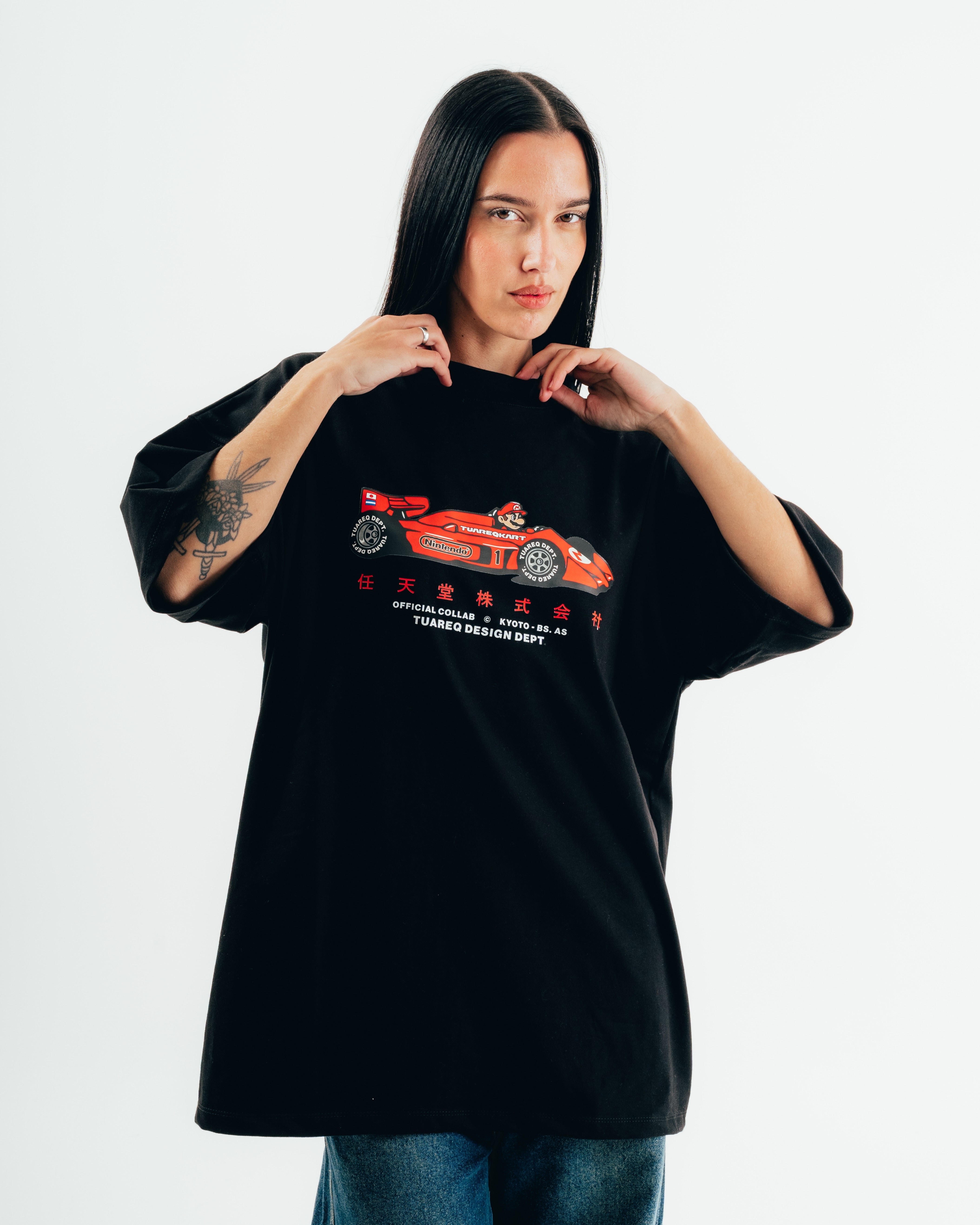 REMERA OVERSIZED [ NINTENDO ] MARIO KART BLACK