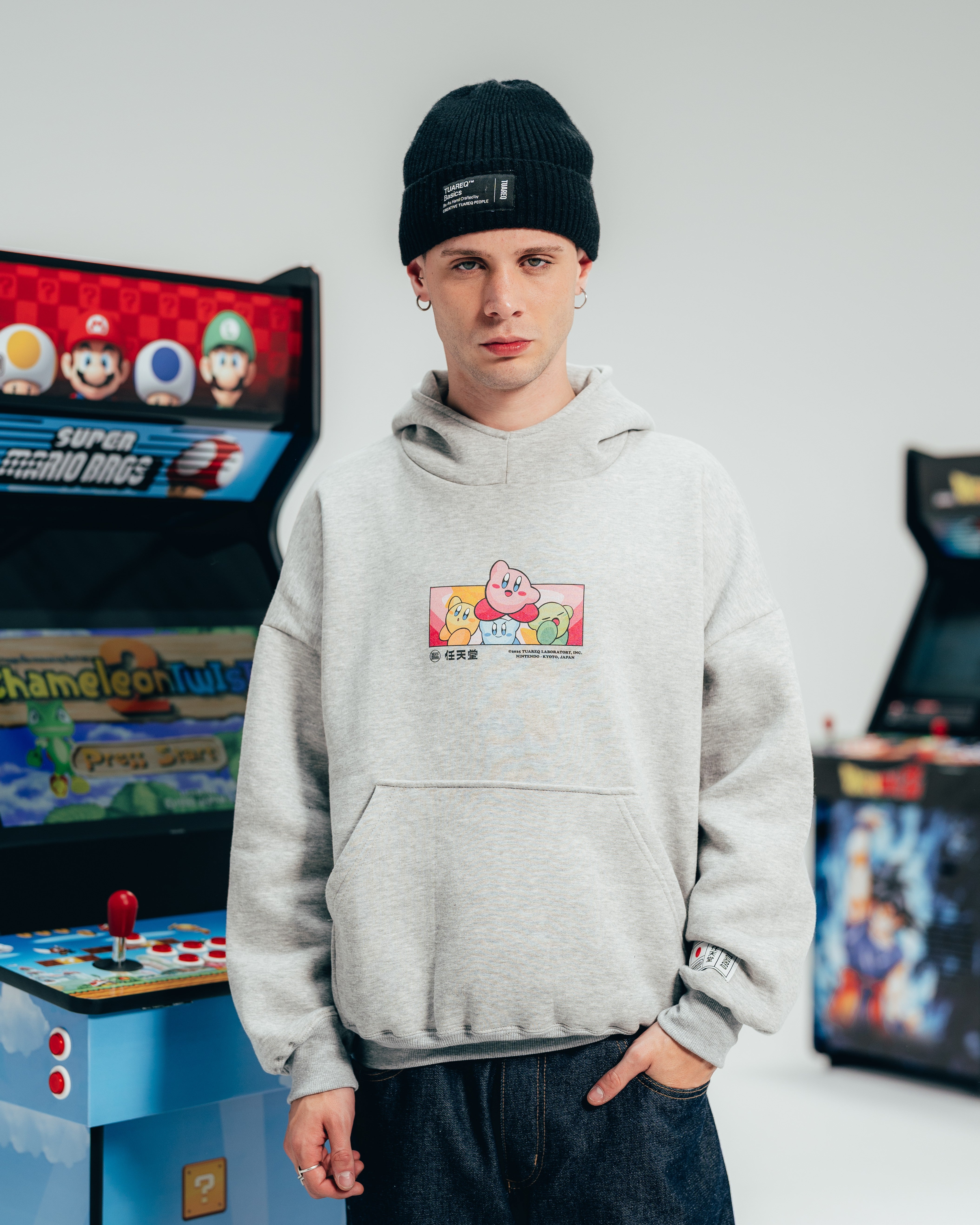 HOODIE EXTRAHEAVY [ NINTENDO ] KIRBY WORLD GREY