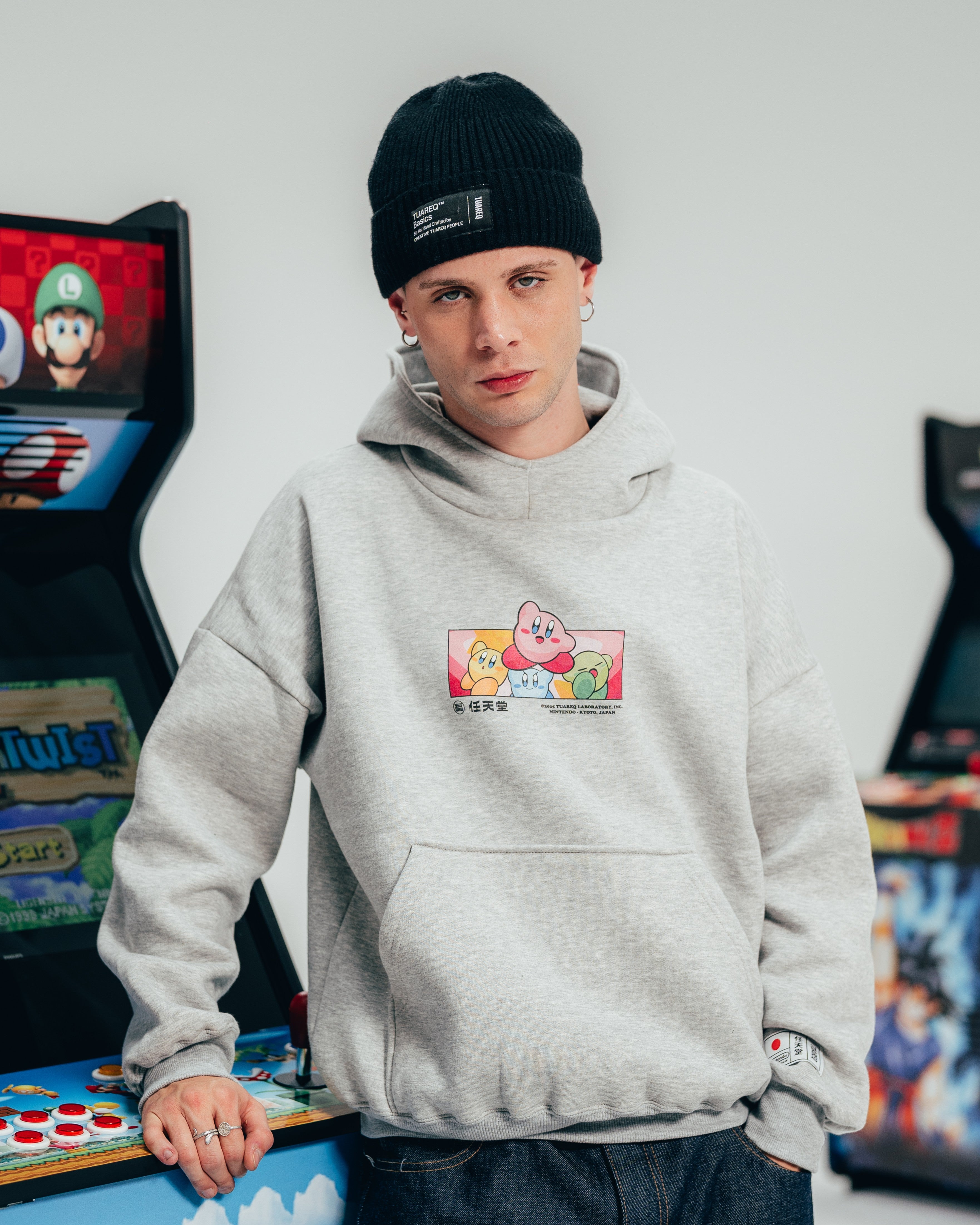 HOODIE EXTRAHEAVY [ NINTENDO ] KIRBY WORLD GREY