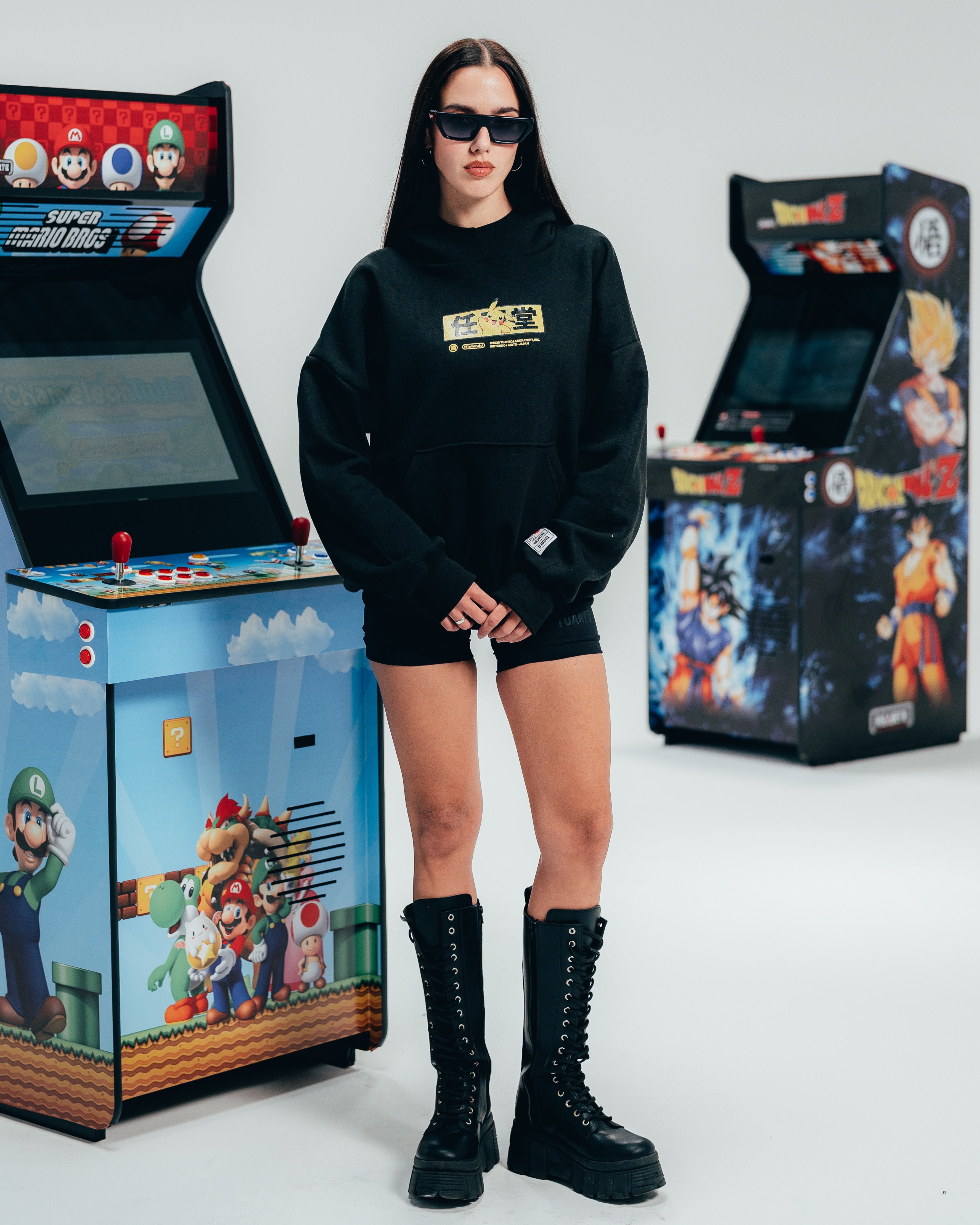 HOODIE EXTRAHEAVY [ NINTENDO ] PIKACHU BLACK