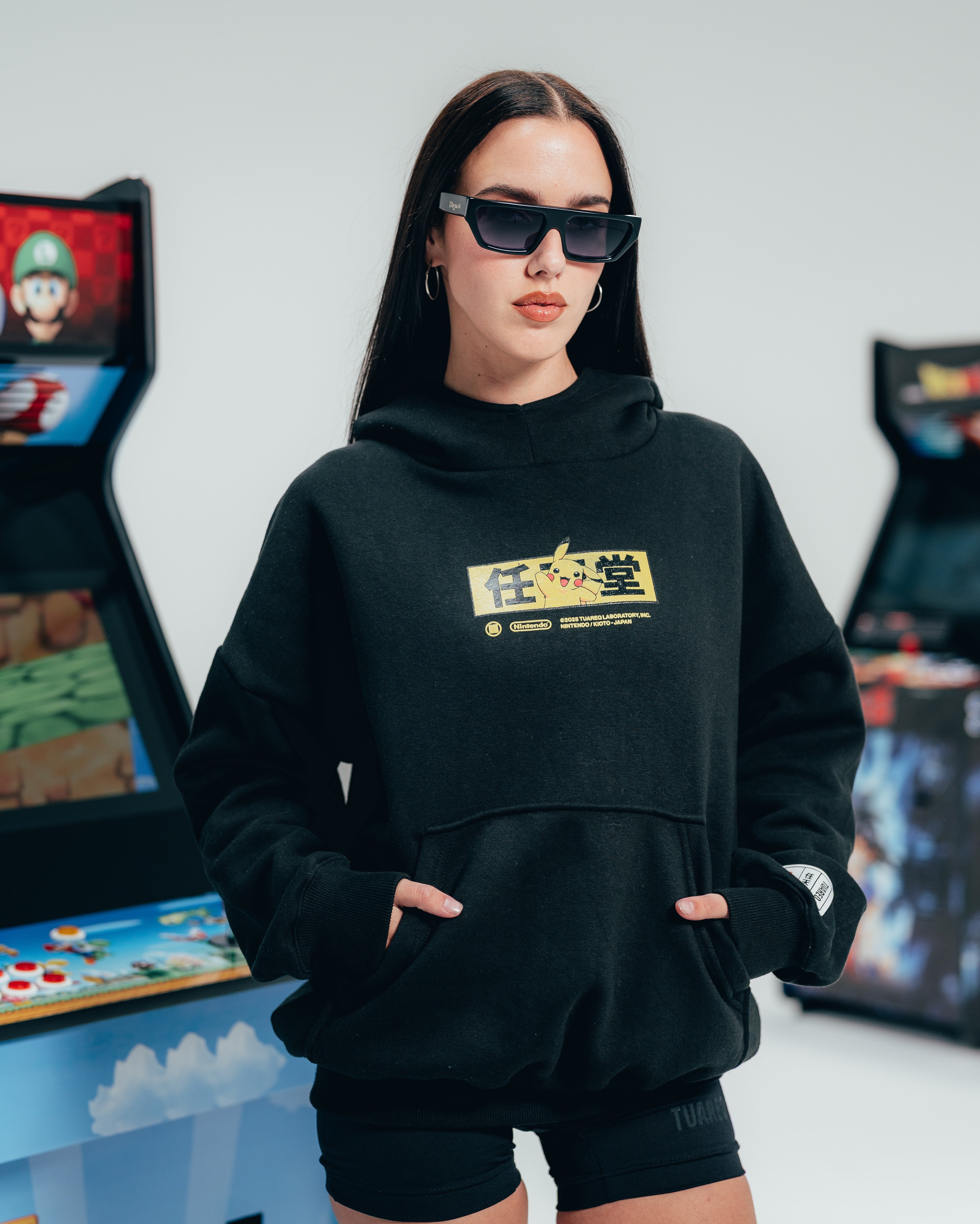HOODIE EXTRAHEAVY [ NINTENDO ] PIKACHU BLACK