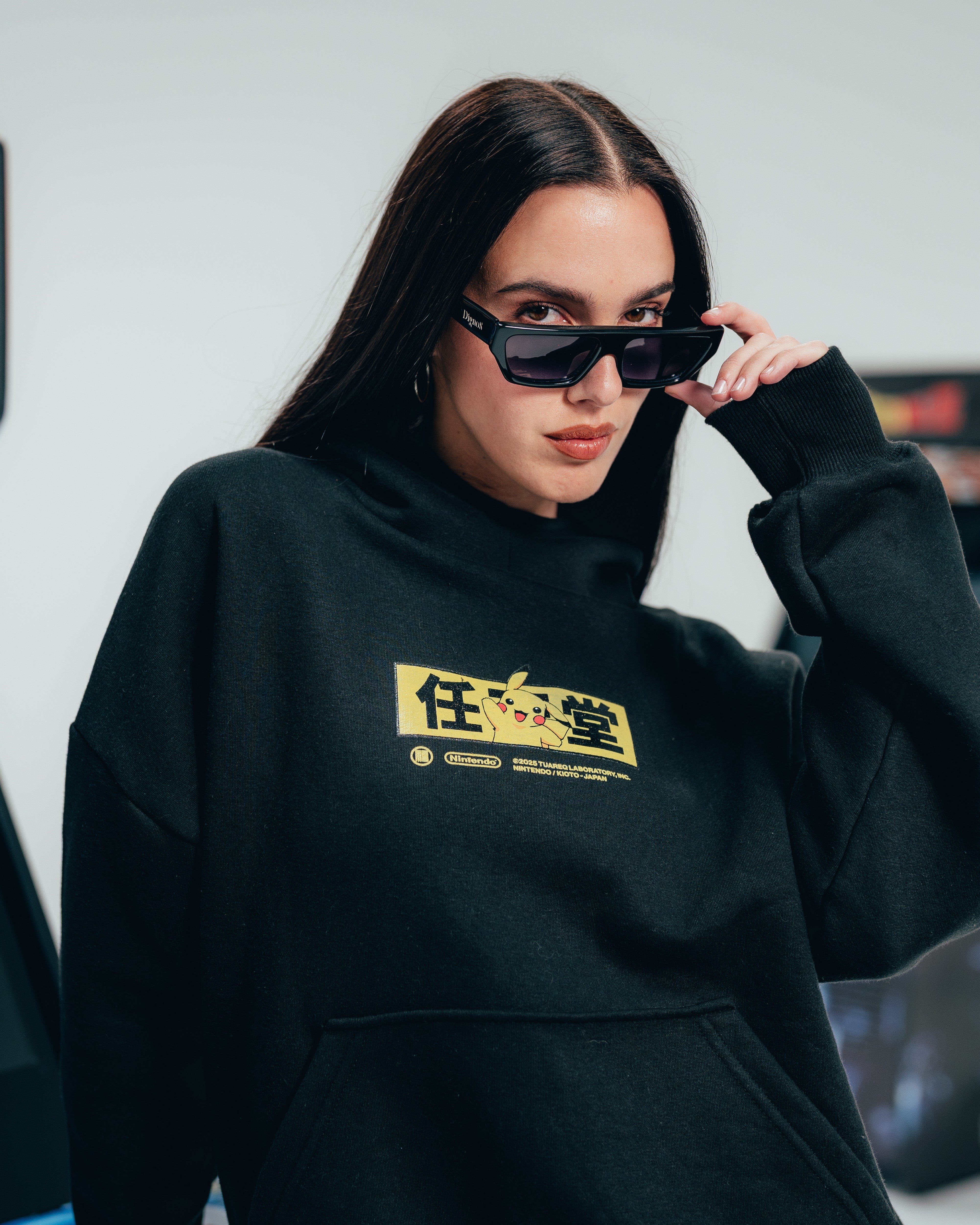 HOODIE EXTRAHEAVY [ NINTENDO ] PIKACHU BLACK