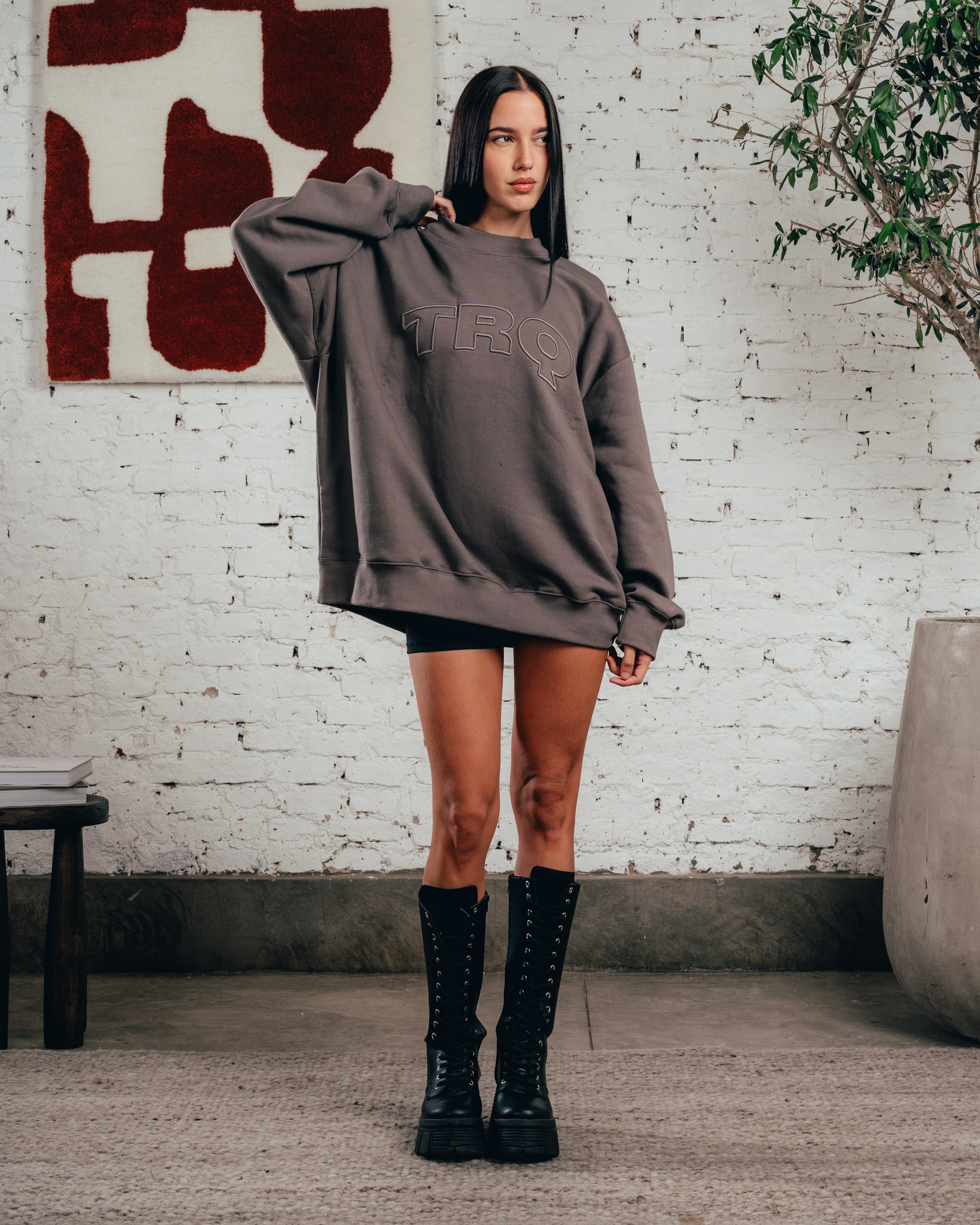 CREWNECK COSTURA  [ COMFORT ] TRQ GREY