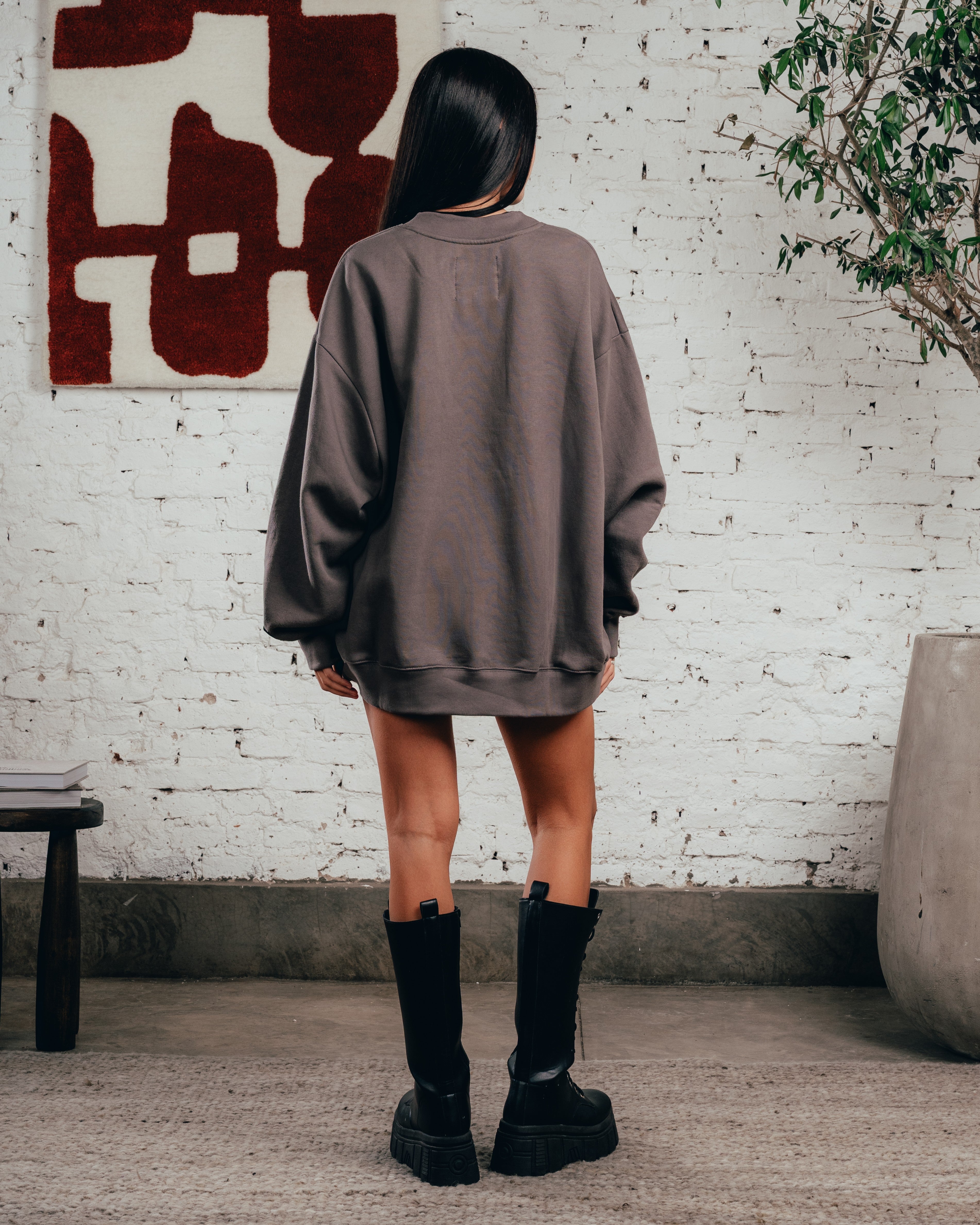CREWNECK COSTURA  [ COMFORT ] TRQ GREY