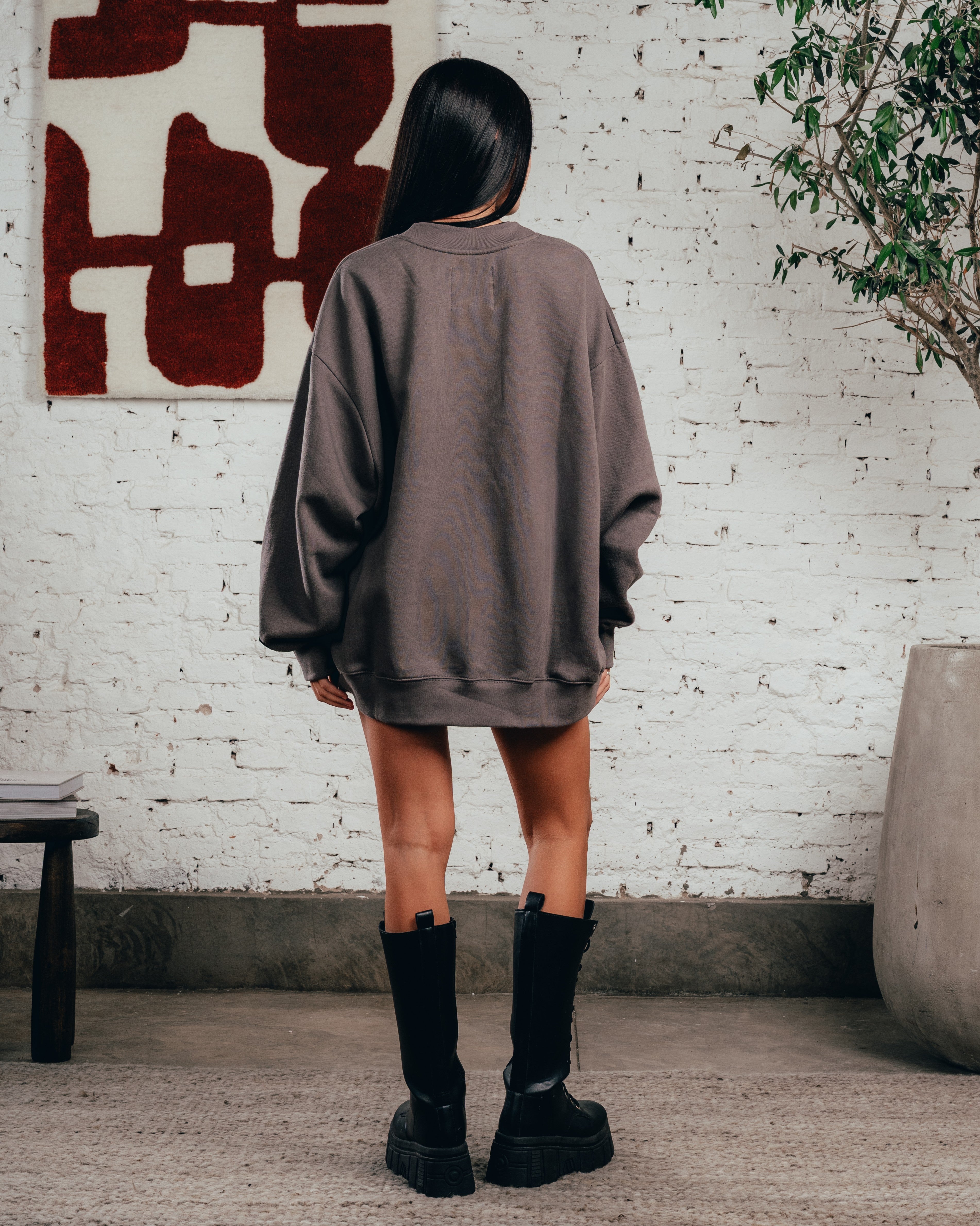 CREWNECK COSTURA  [ COMFORT ] TRQ GREY