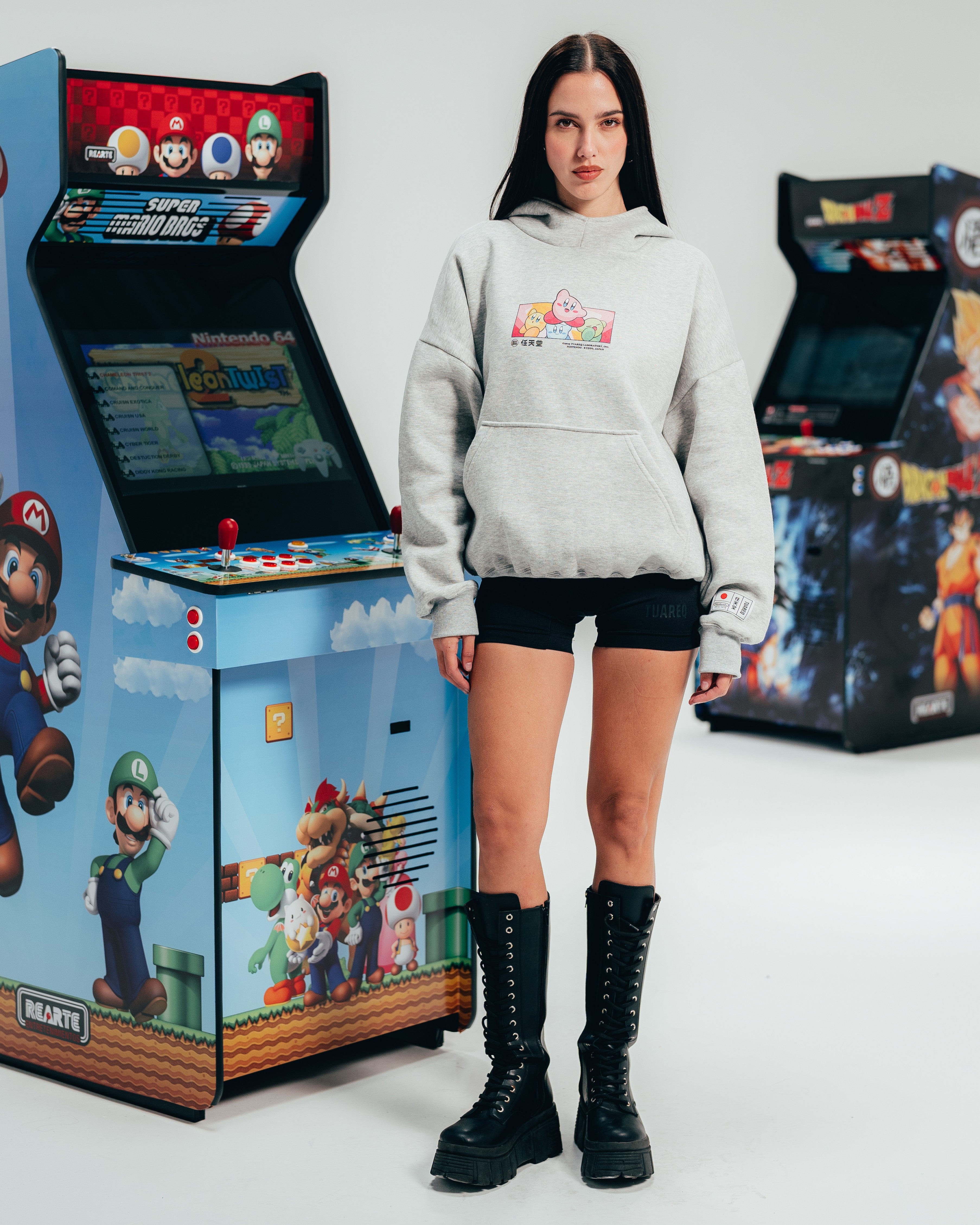 HOODIE EXTRAHEAVY [ NINTENDO ] KIRBY WORLD GREY