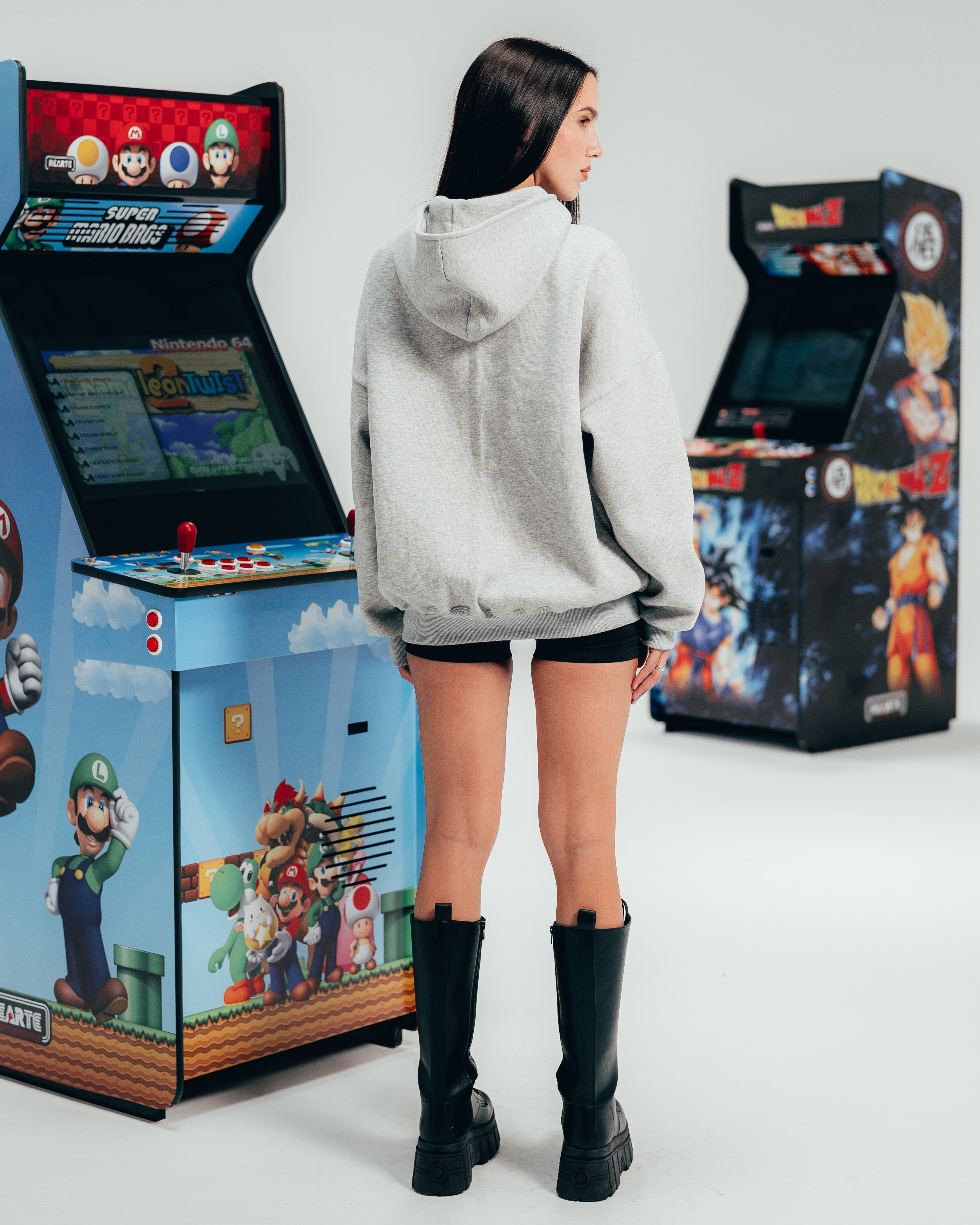 HOODIE EXTRAHEAVY [ NINTENDO ] KIRBY WORLD GREY