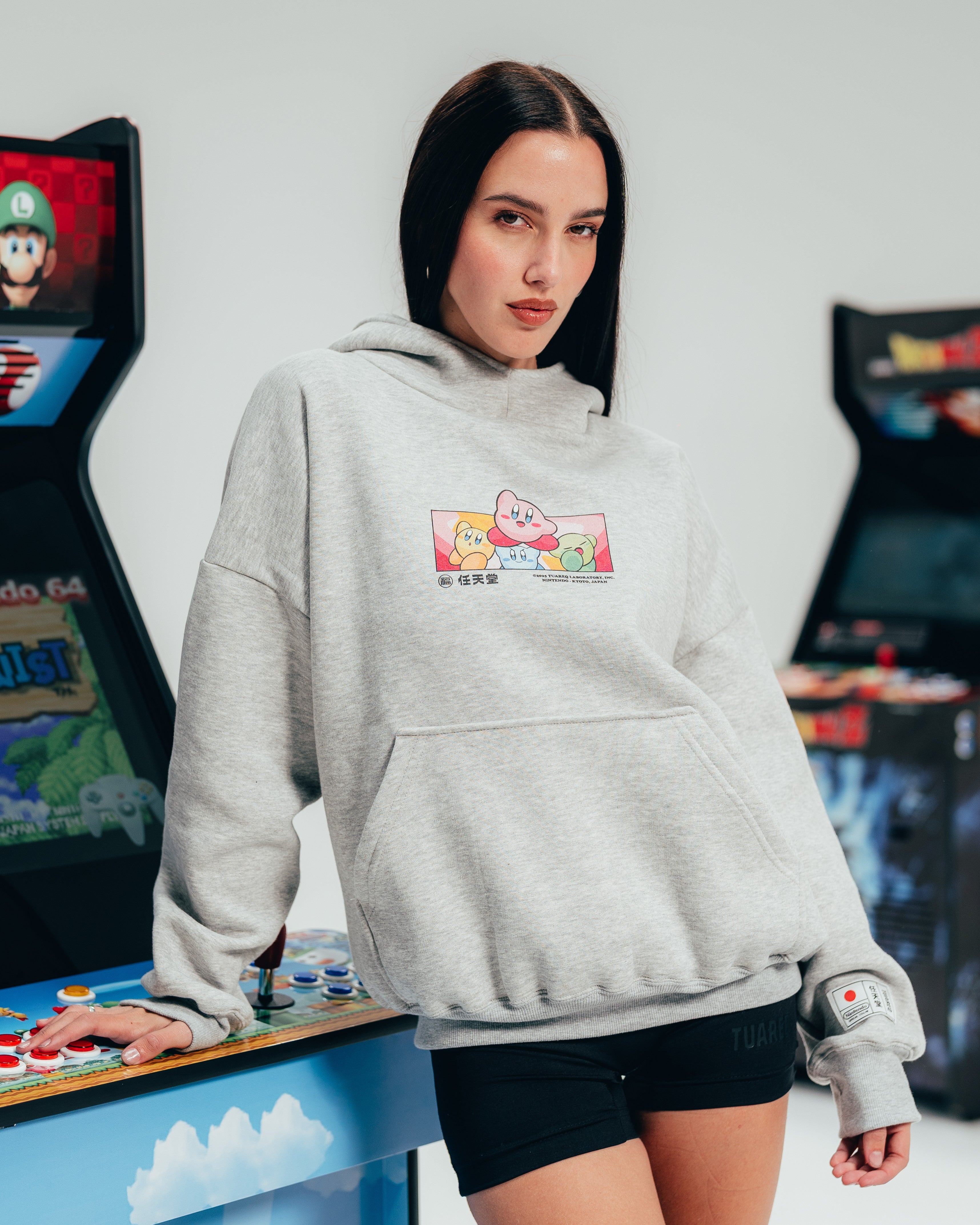 HOODIE EXTRAHEAVY [ NINTENDO ] KIRBY WORLD GREY