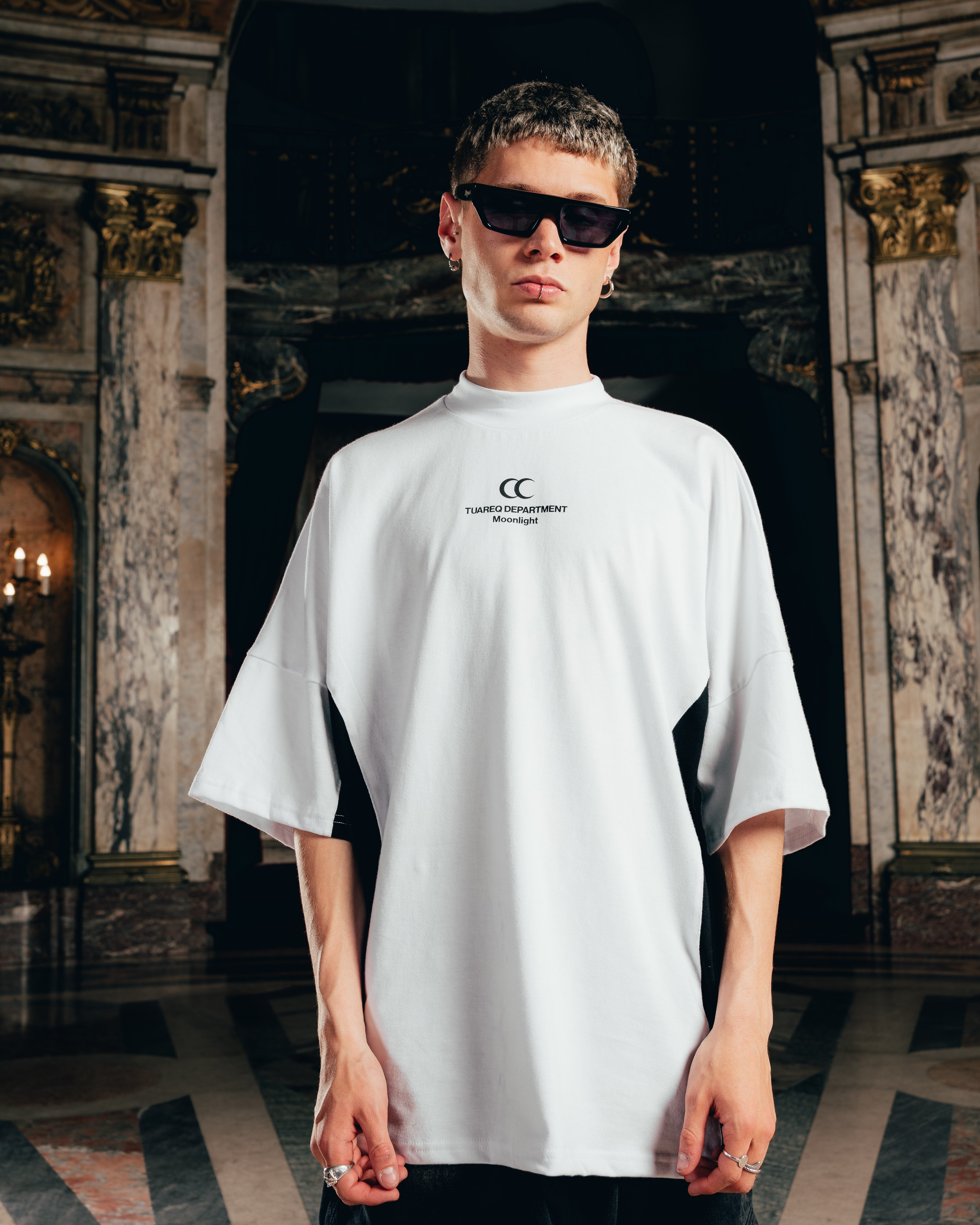 REMERA OVERSIZED [ BICOLOR ] WHITE