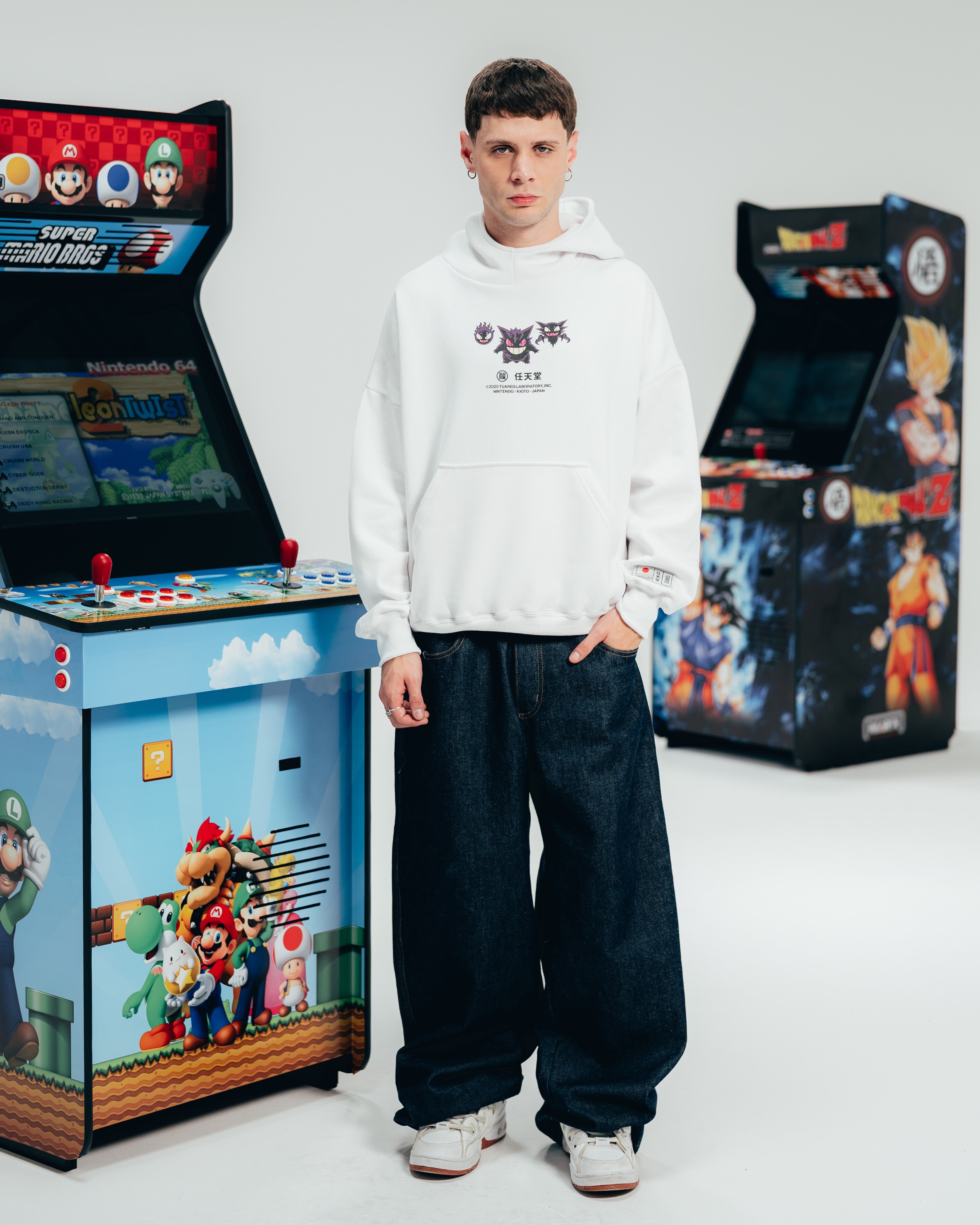 HOODIE EXTRAHEAVY [ NINTENDO ] GENGAR WHITE