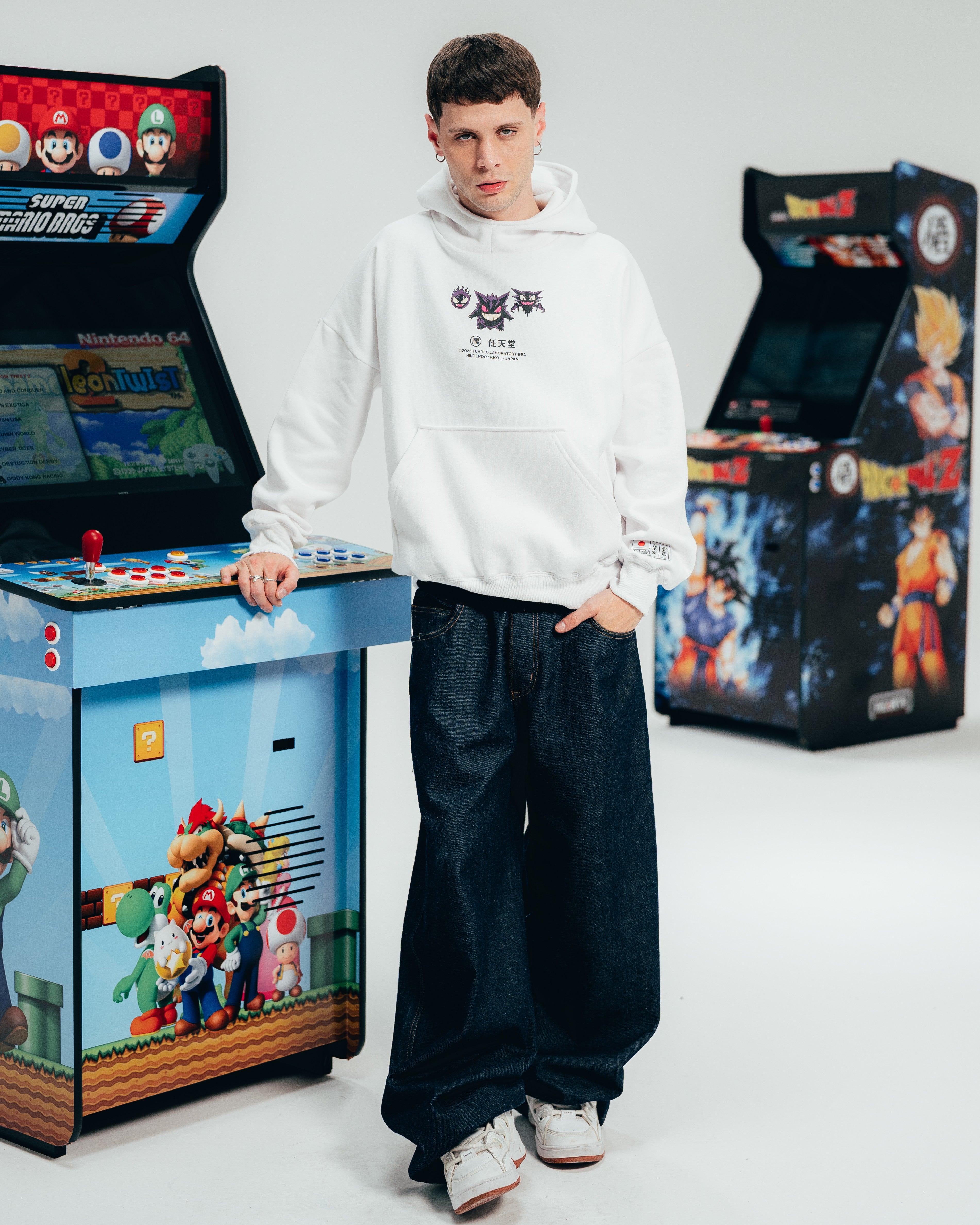 HOODIE EXTRAHEAVY [ NINTENDO ] GENGAR WHITE