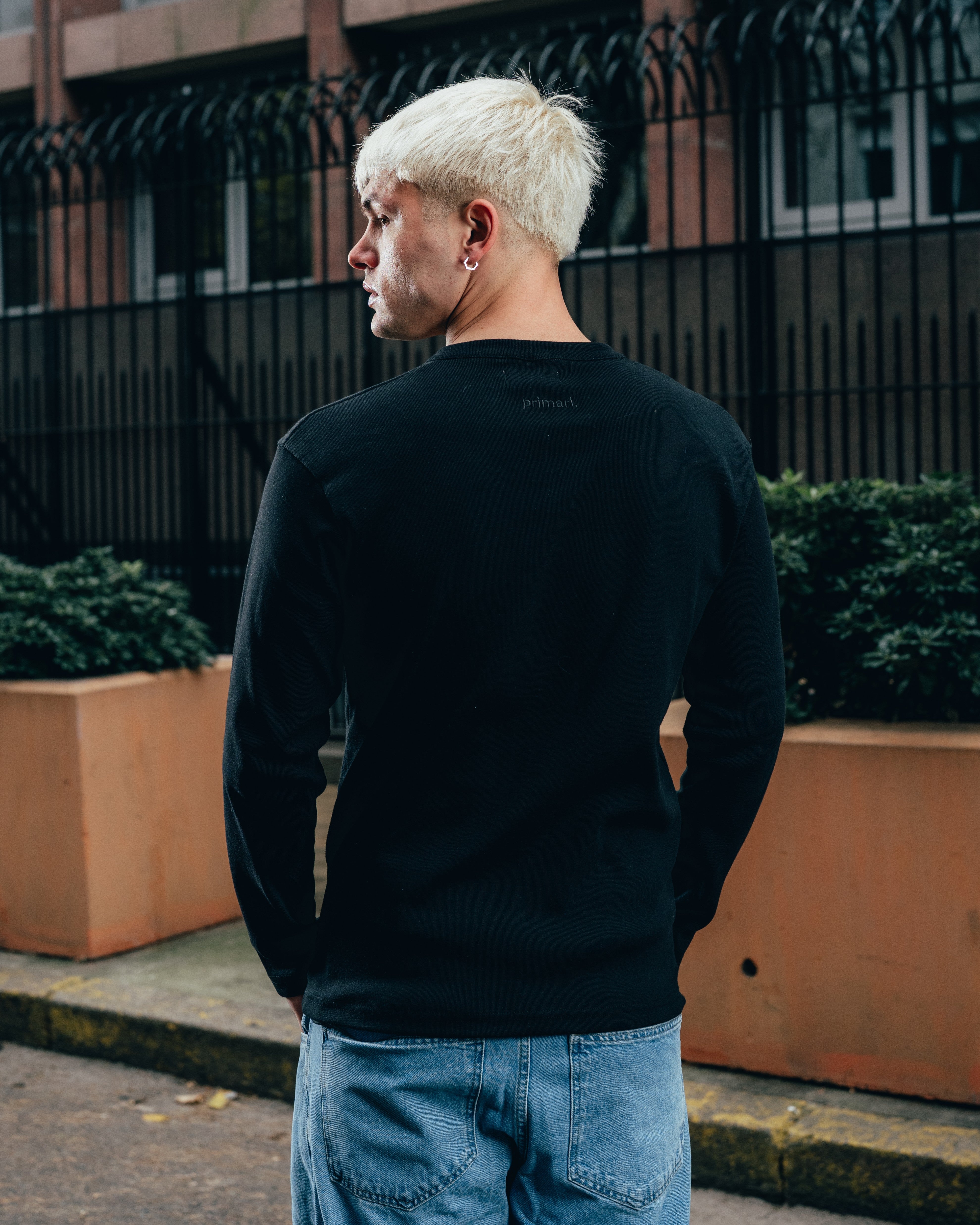 REMERA HENLEY MANGA LARGA [ PRIMARI ] BLACK