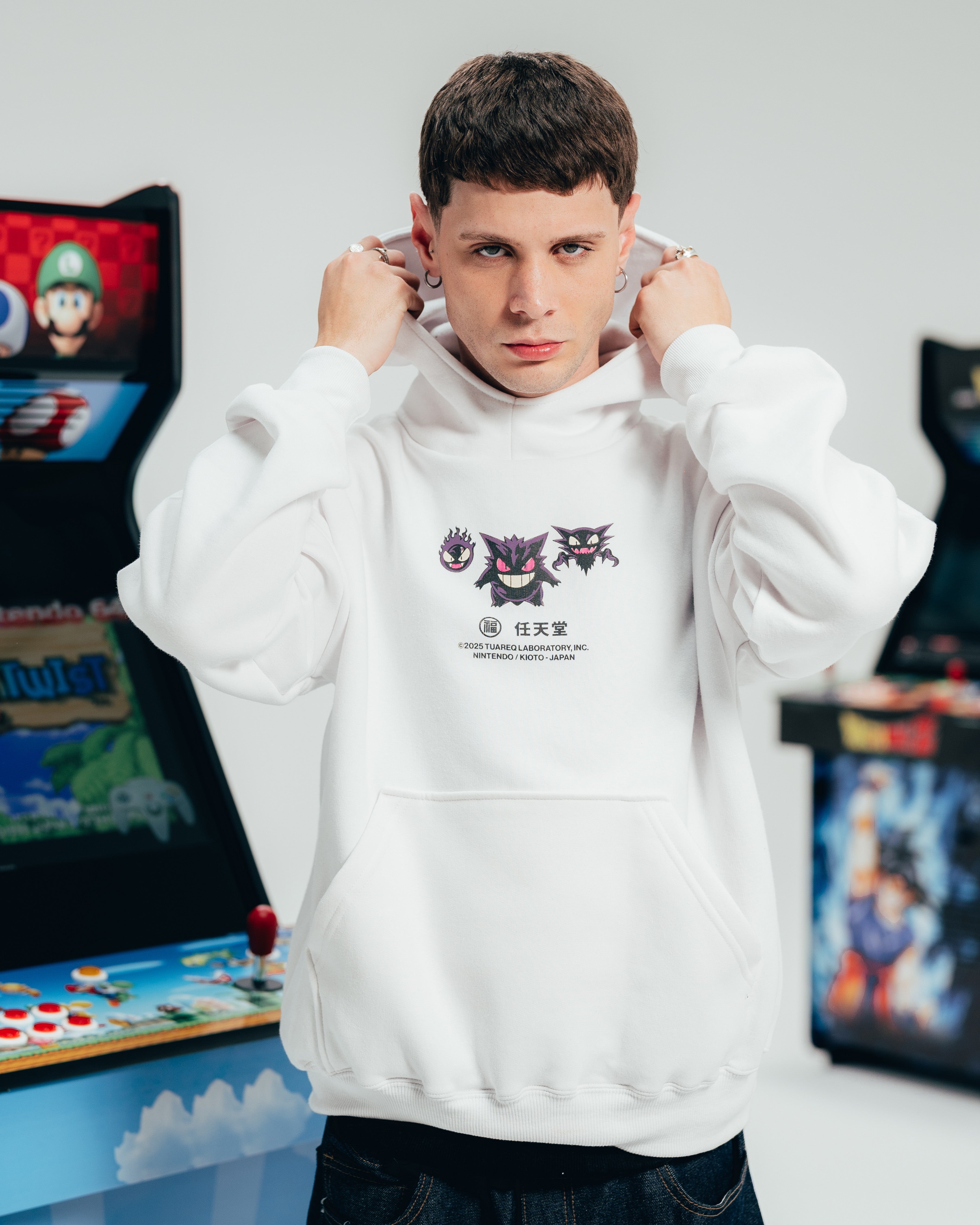 HOODIE EXTRAHEAVY [ NINTENDO ] GENGAR WHITE