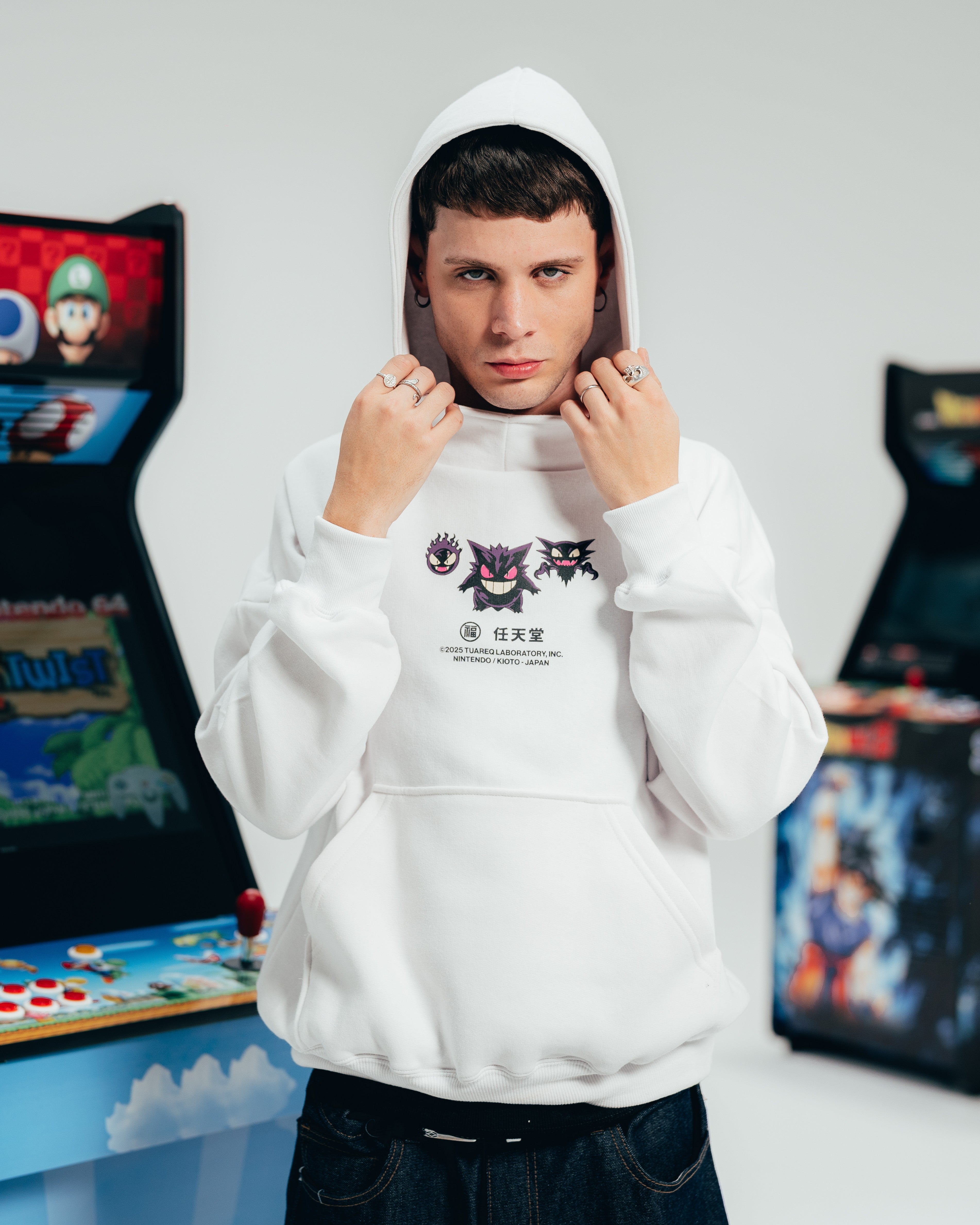 HOODIE EXTRAHEAVY [ NINTENDO ] GENGAR WHITE