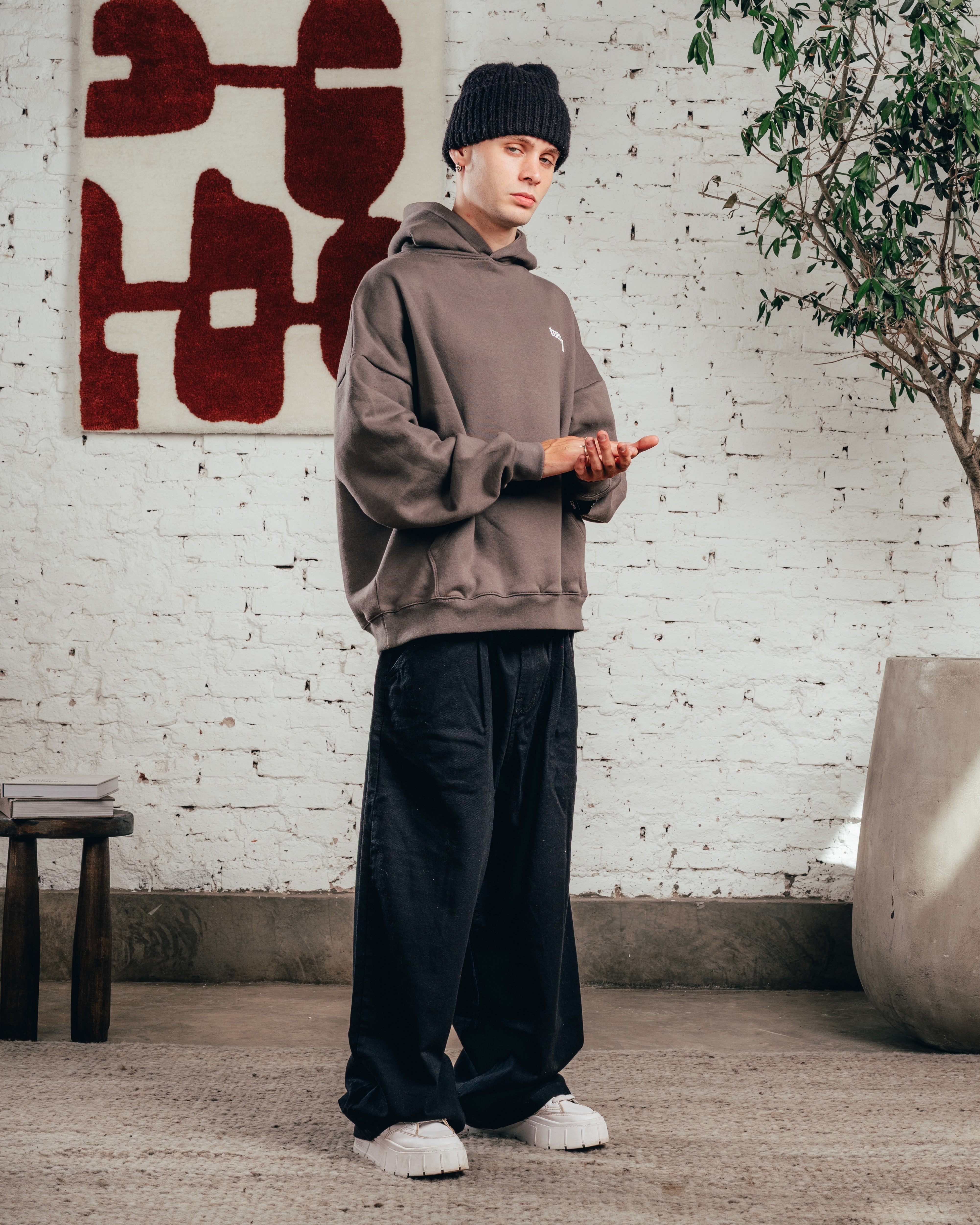 HOODIE OVERSIZED [ COMFORT ] GALGO GREY