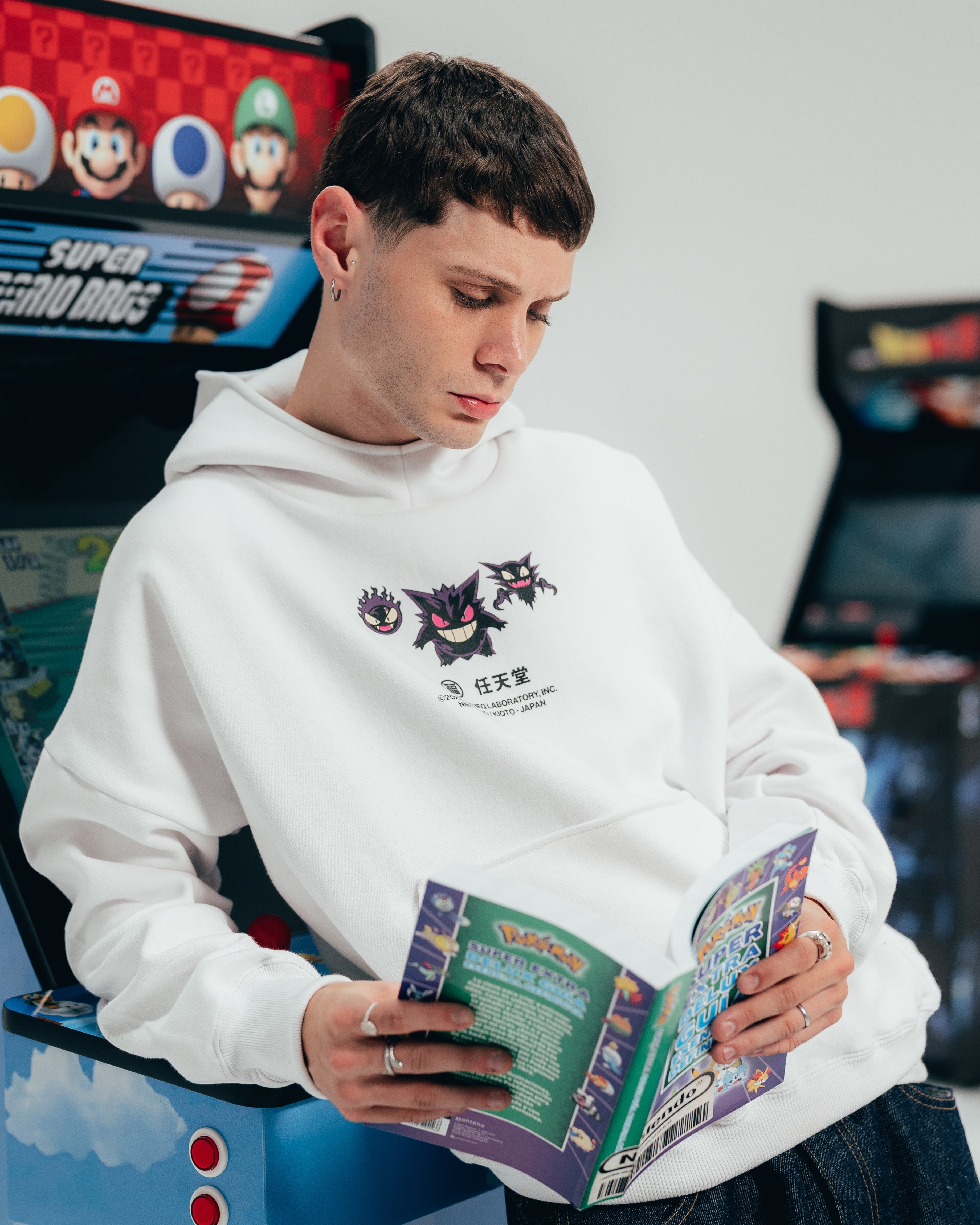 HOODIE EXTRAHEAVY [ NINTENDO ] GENGAR WHITE