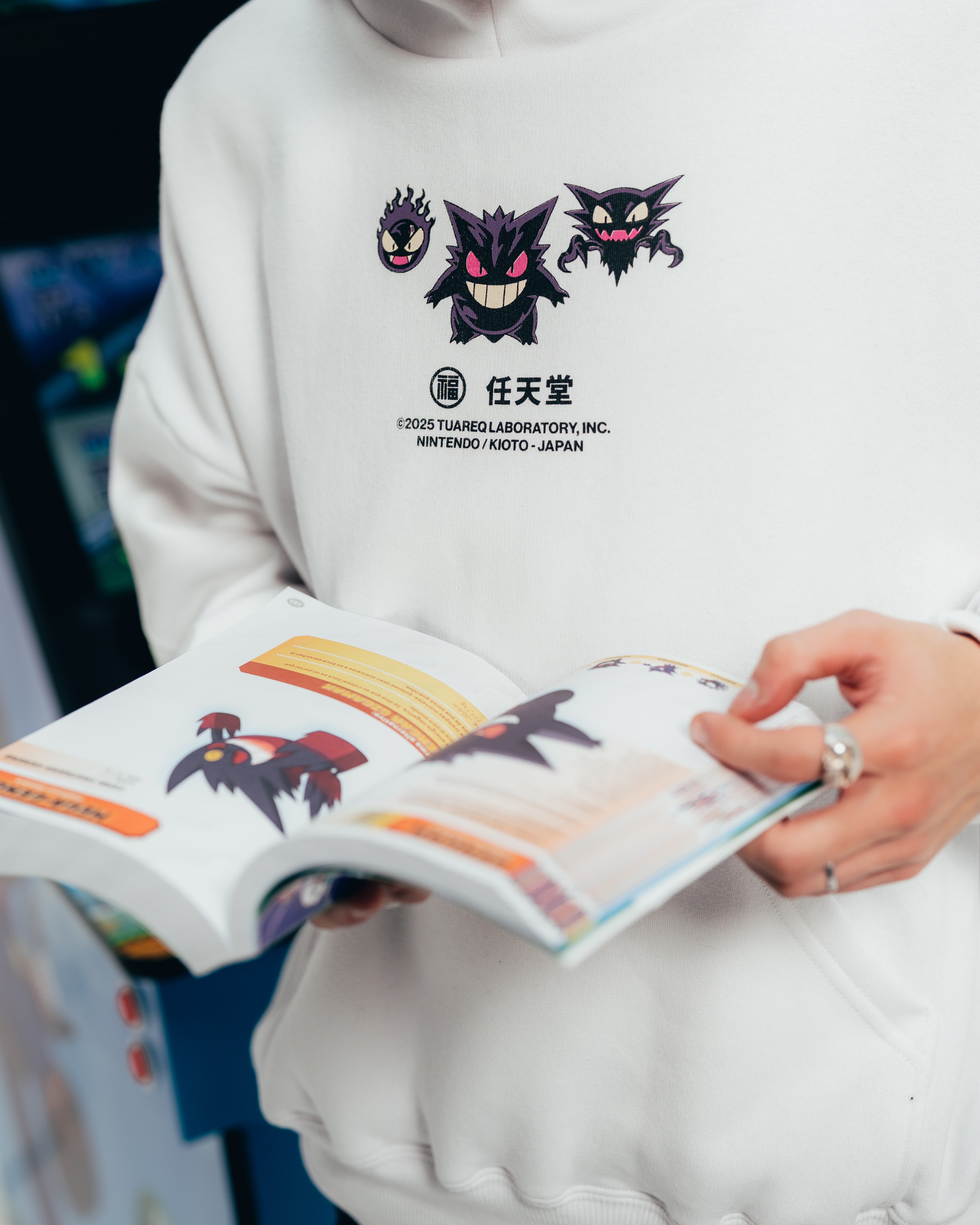 HOODIE EXTRAHEAVY [ NINTENDO ] GENGAR WHITE