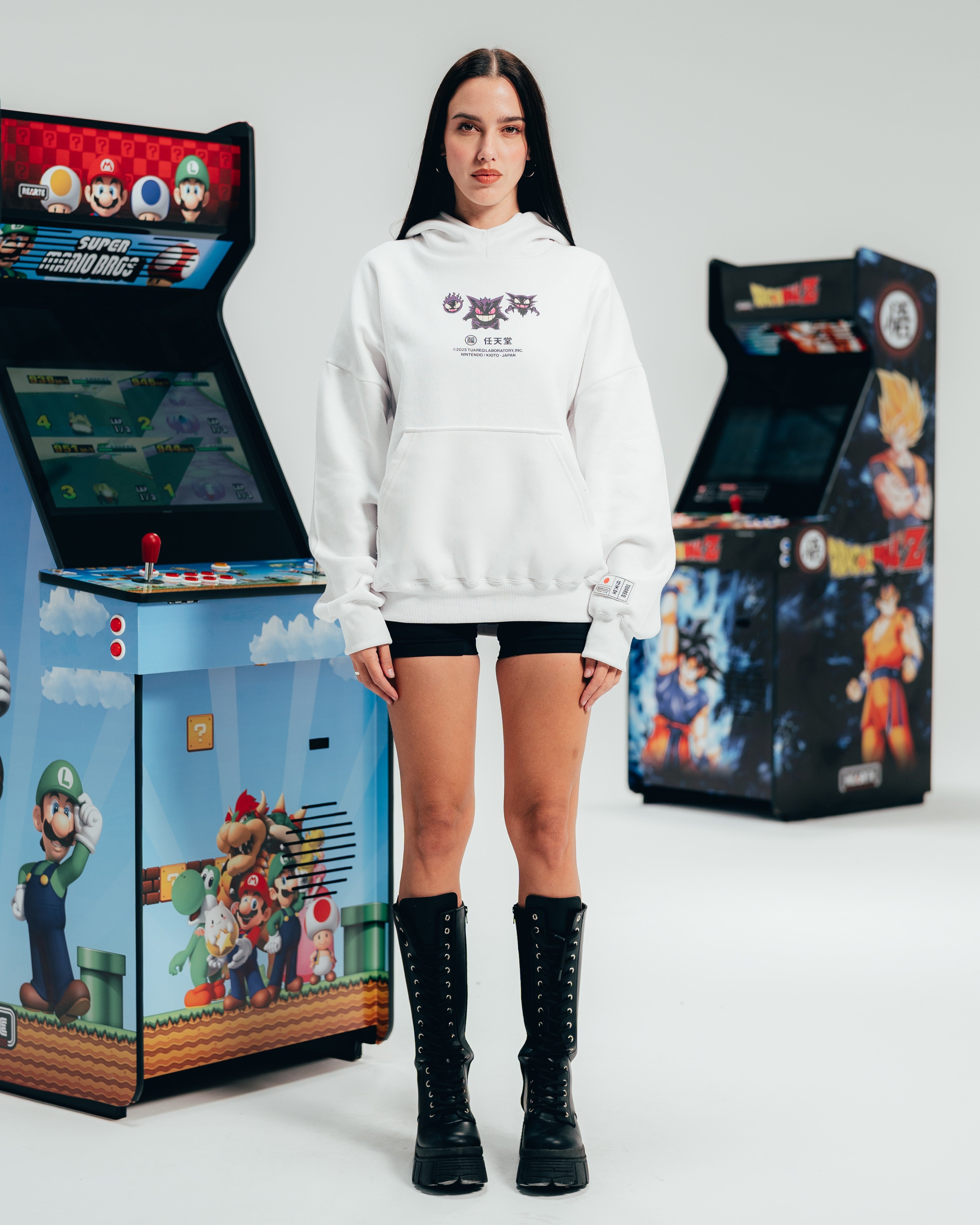 HOODIE EXTRAHEAVY [ NINTENDO ] GENGAR WHITE