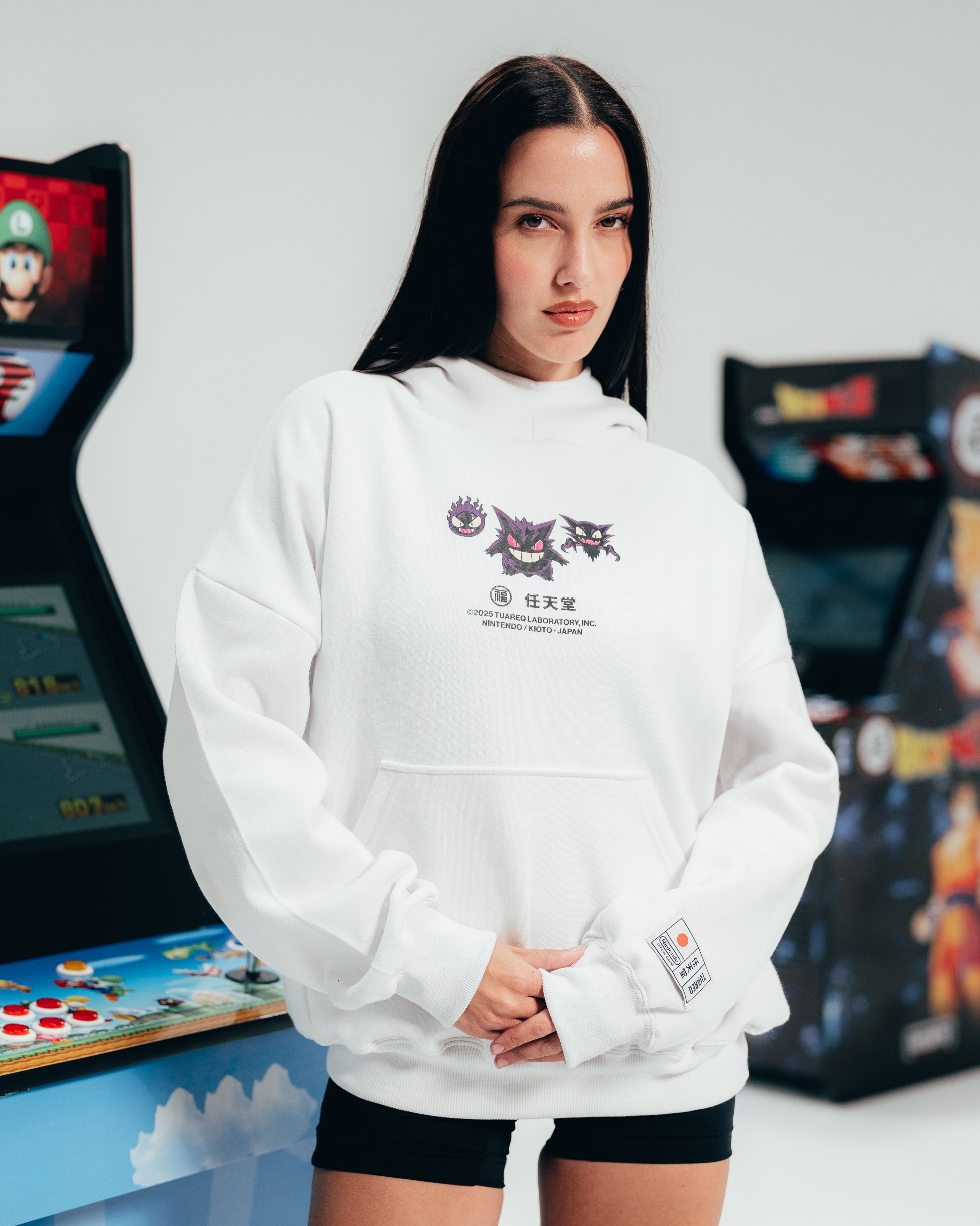 HOODIE EXTRAHEAVY [ NINTENDO ] GENGAR WHITE