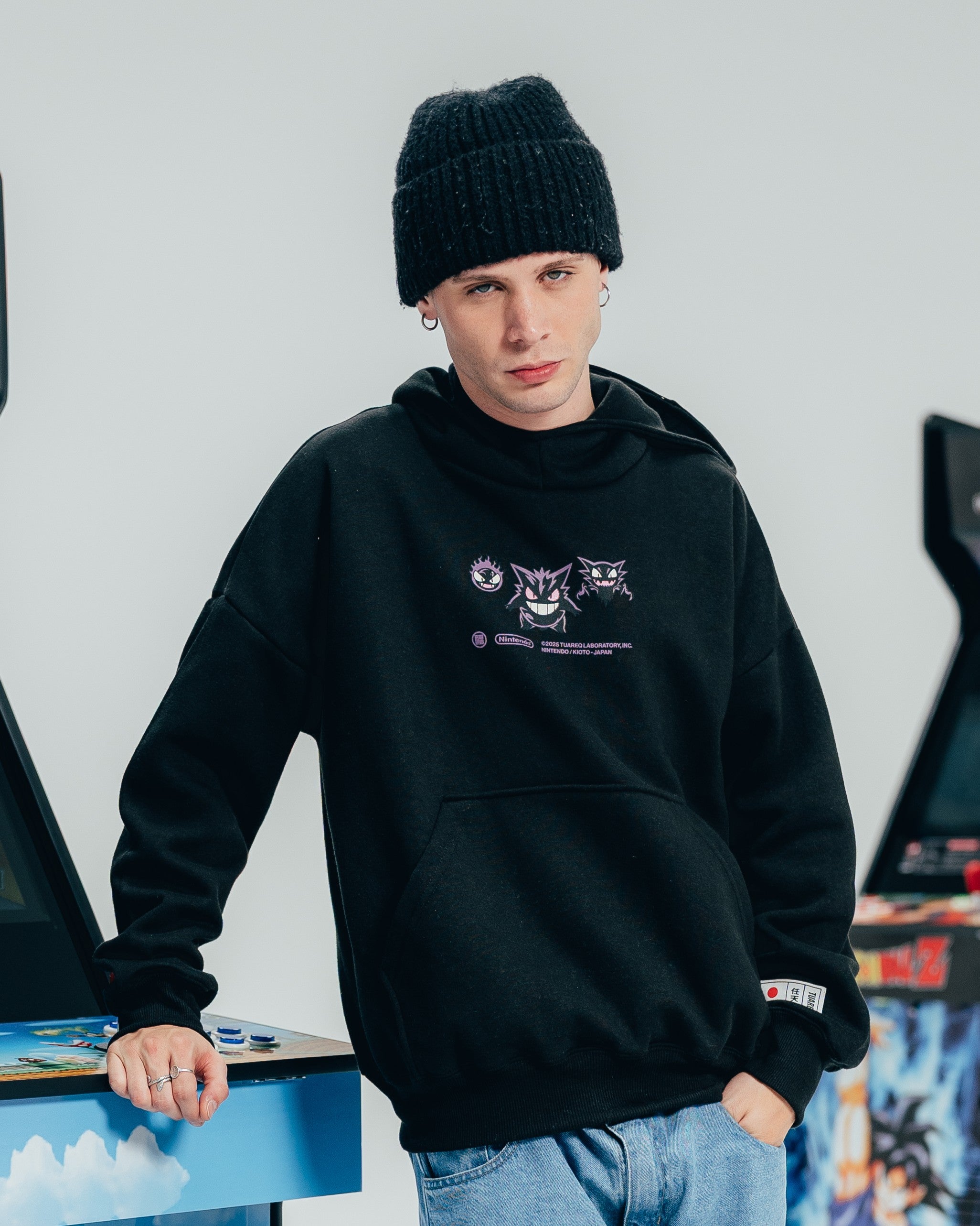 HOODIE EXTRAHEAVY [ NINTENDO ] GENGAR BLACK